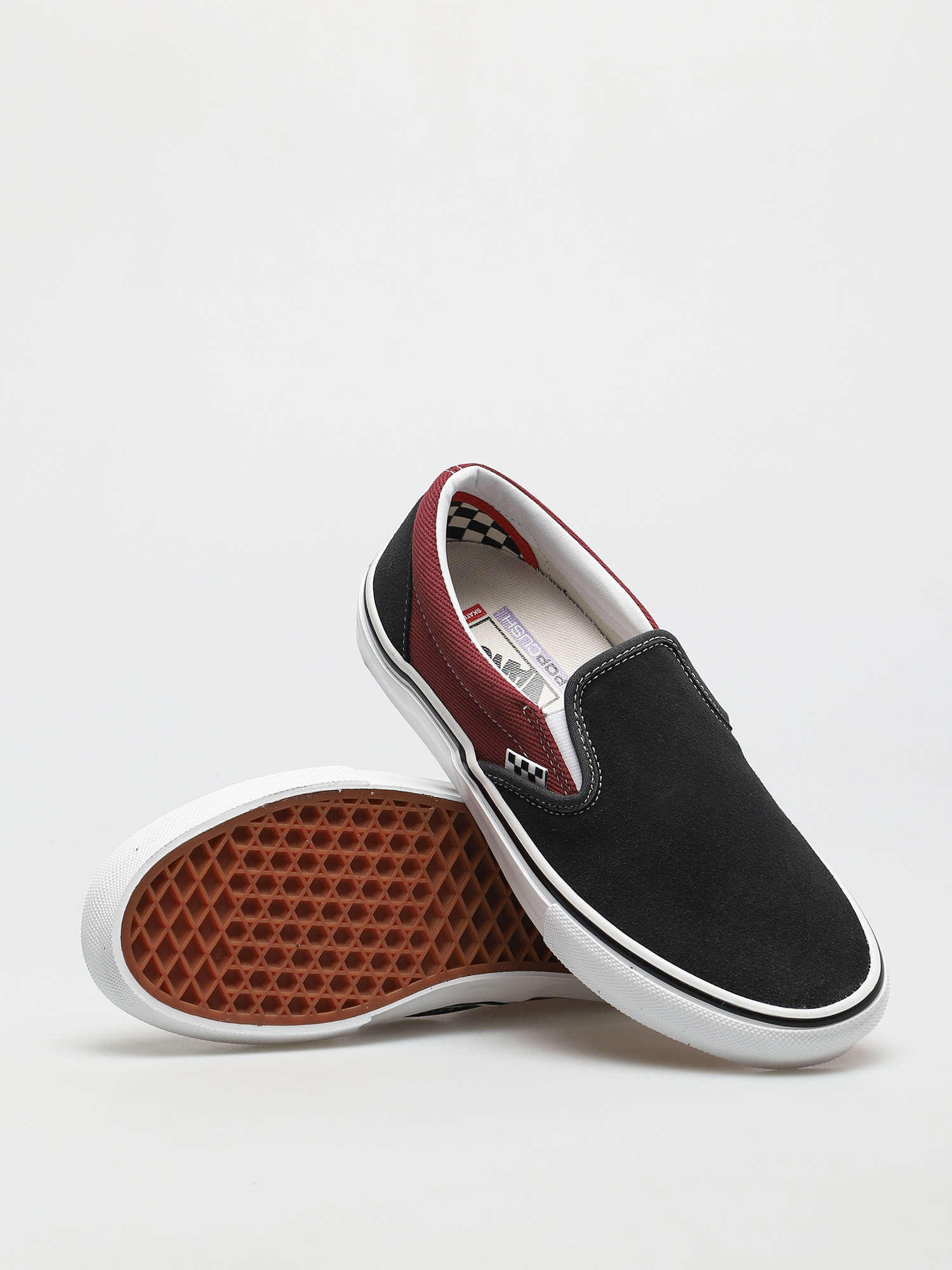 Topánky Vans Skate Slip On (asphalt/pomegranate)