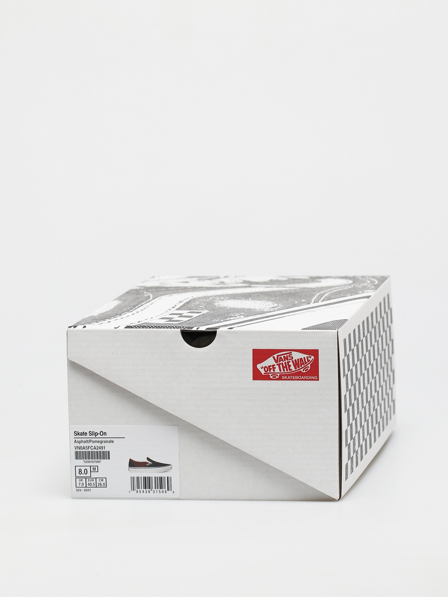 Topánky Vans Skate Slip On (asphalt/pomegranate)