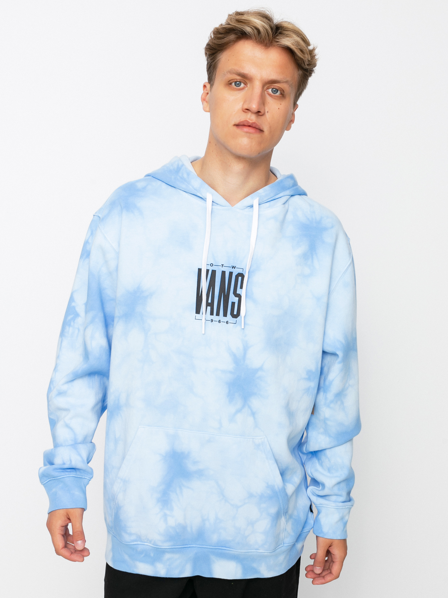 Mikina s kapucňou Vans Tall Type Tie Dye HD (nautical blue/tie dye)