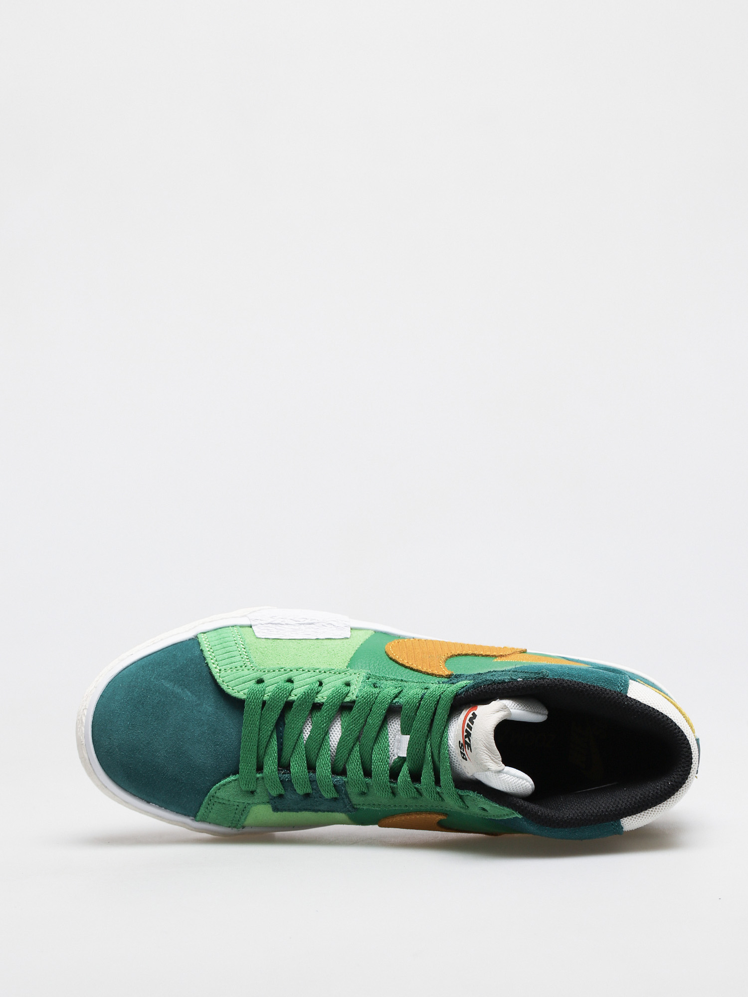 nike sb zoom blazer mid premium aloe verde & gold