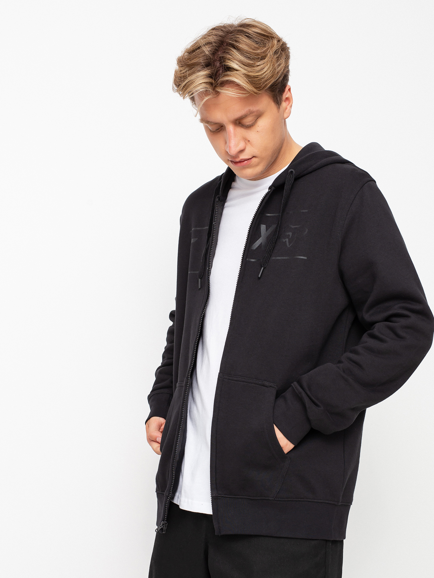 Mikina s kapucňou Fox Pinnacle ZHD (blk/blk)