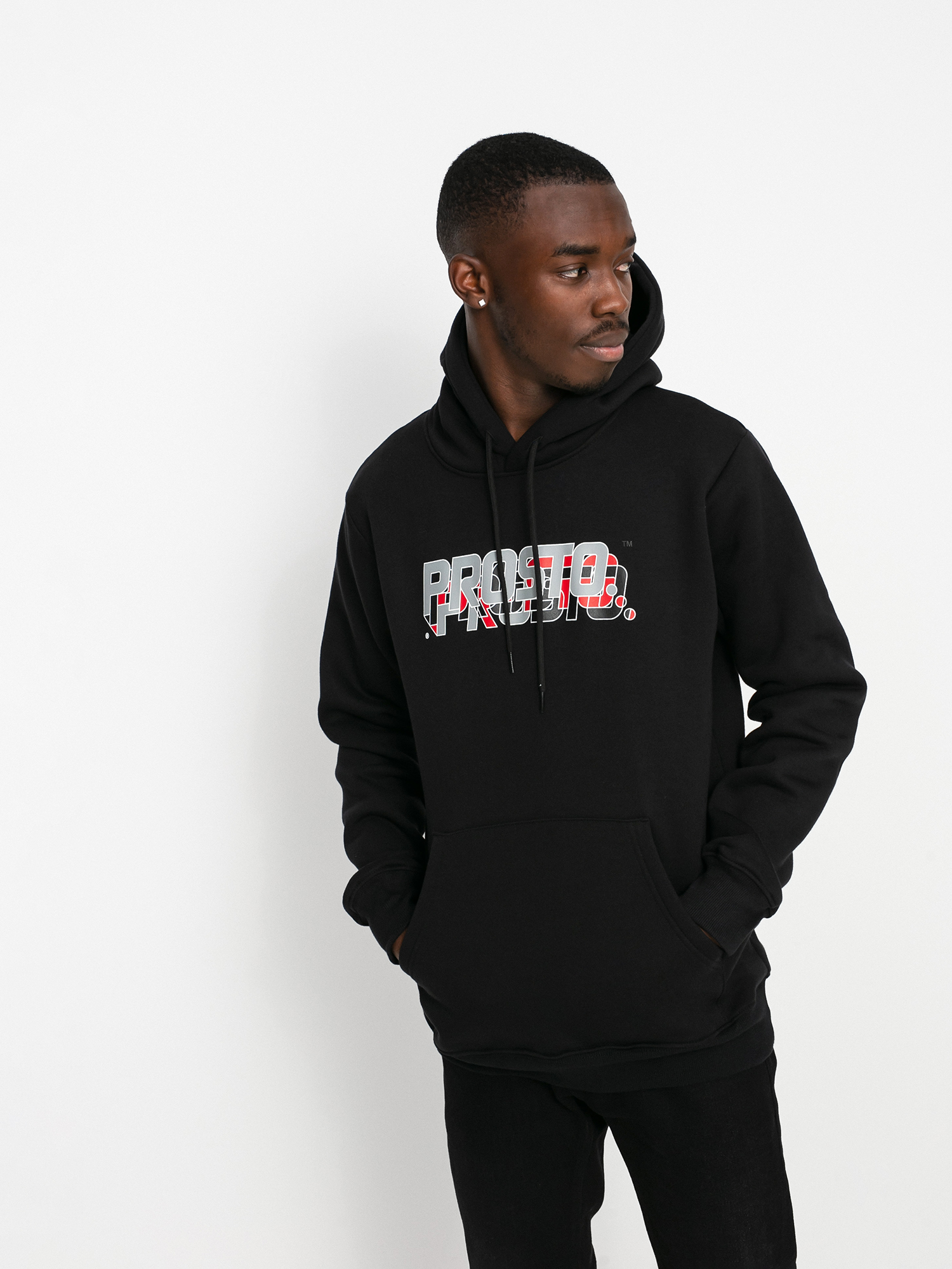 Mikina s kapucňou Prosto Year HD (Black)