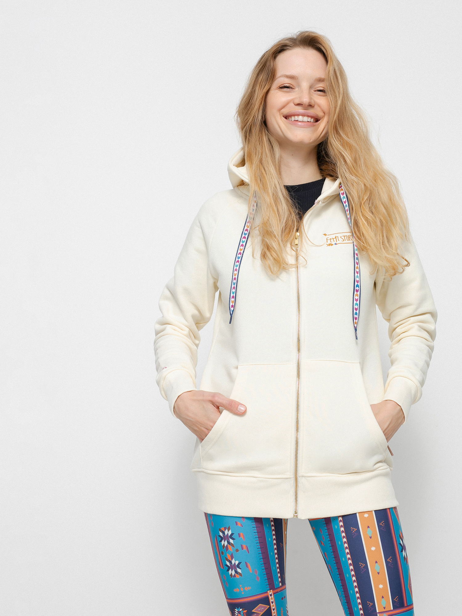 Mikina s kapucňou Femi Stories Andel ZHD Wmn (ecr)