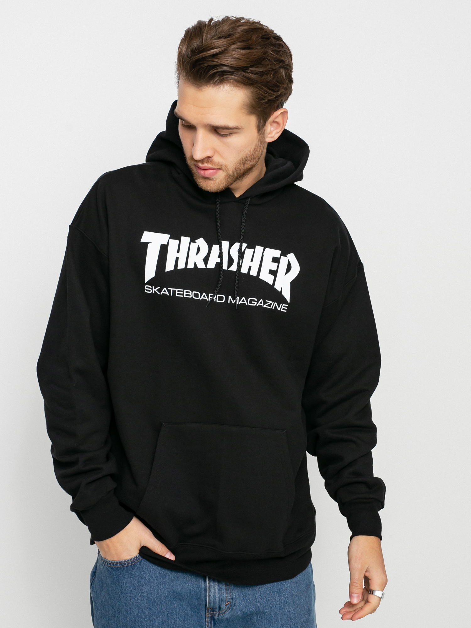 Mikina s kapucňou Thrasher Skate Mag HD (black)