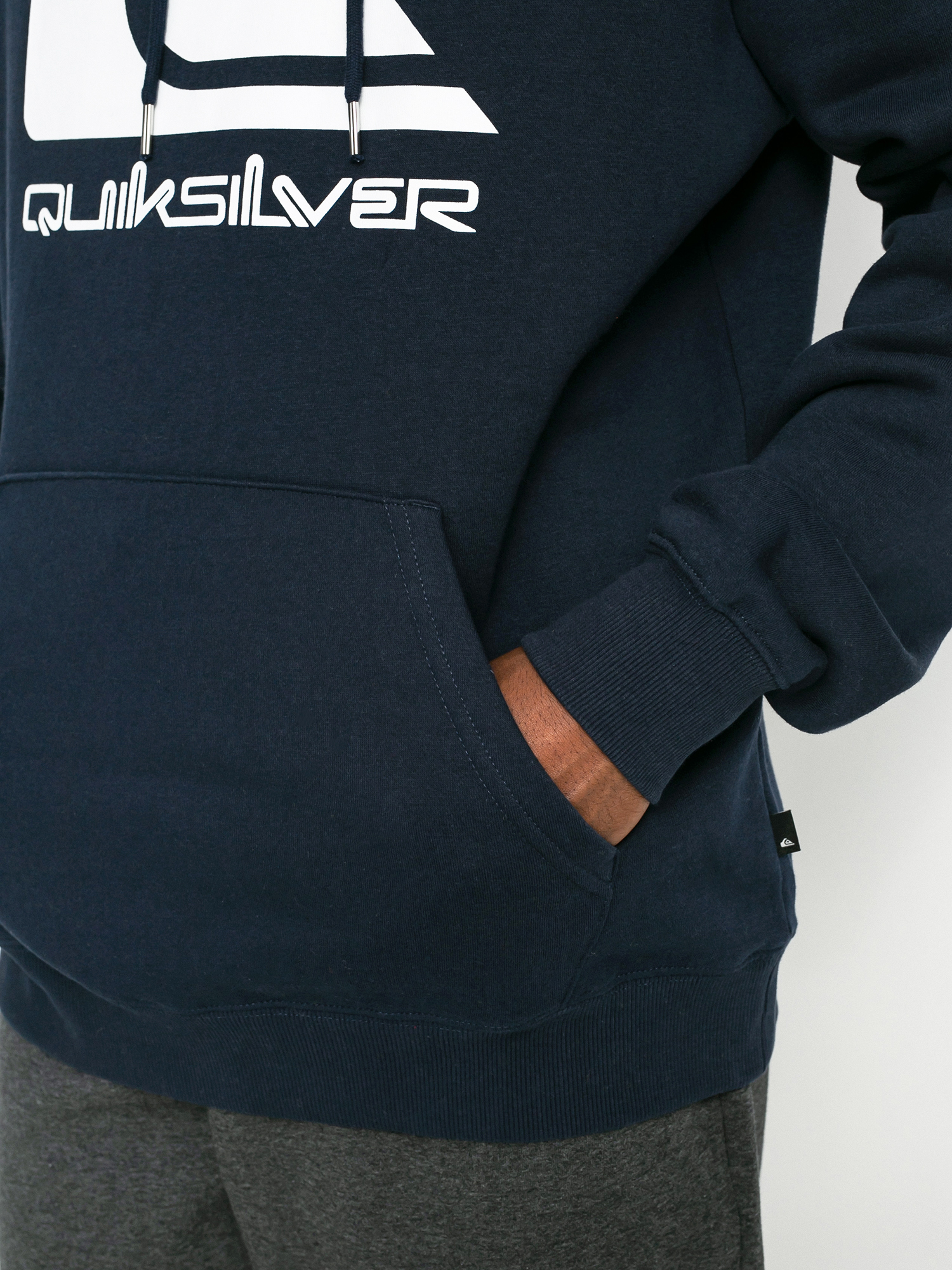 Mikina s kapucňou Quiksilver Big Logo HD (navy blazer)