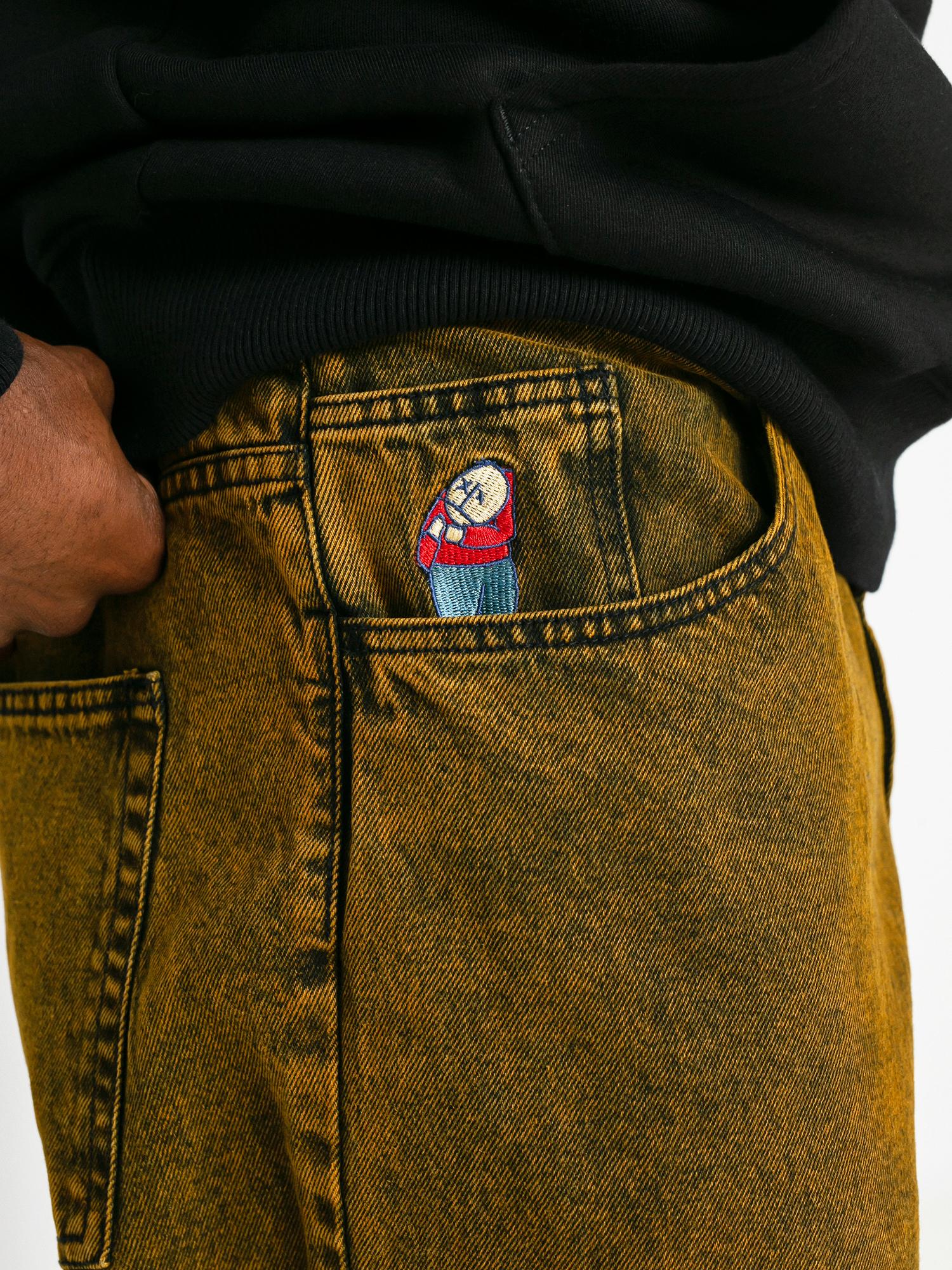 Nohavice Polar Skate Big Boy Jeans (yellow/black)