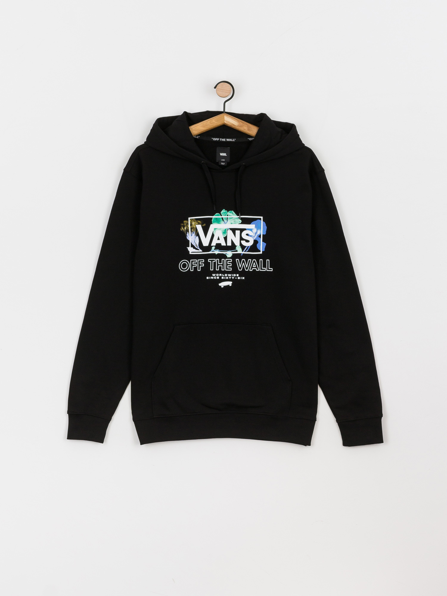 Mikina s kapucňou Vans Pressed Floral HD (black)