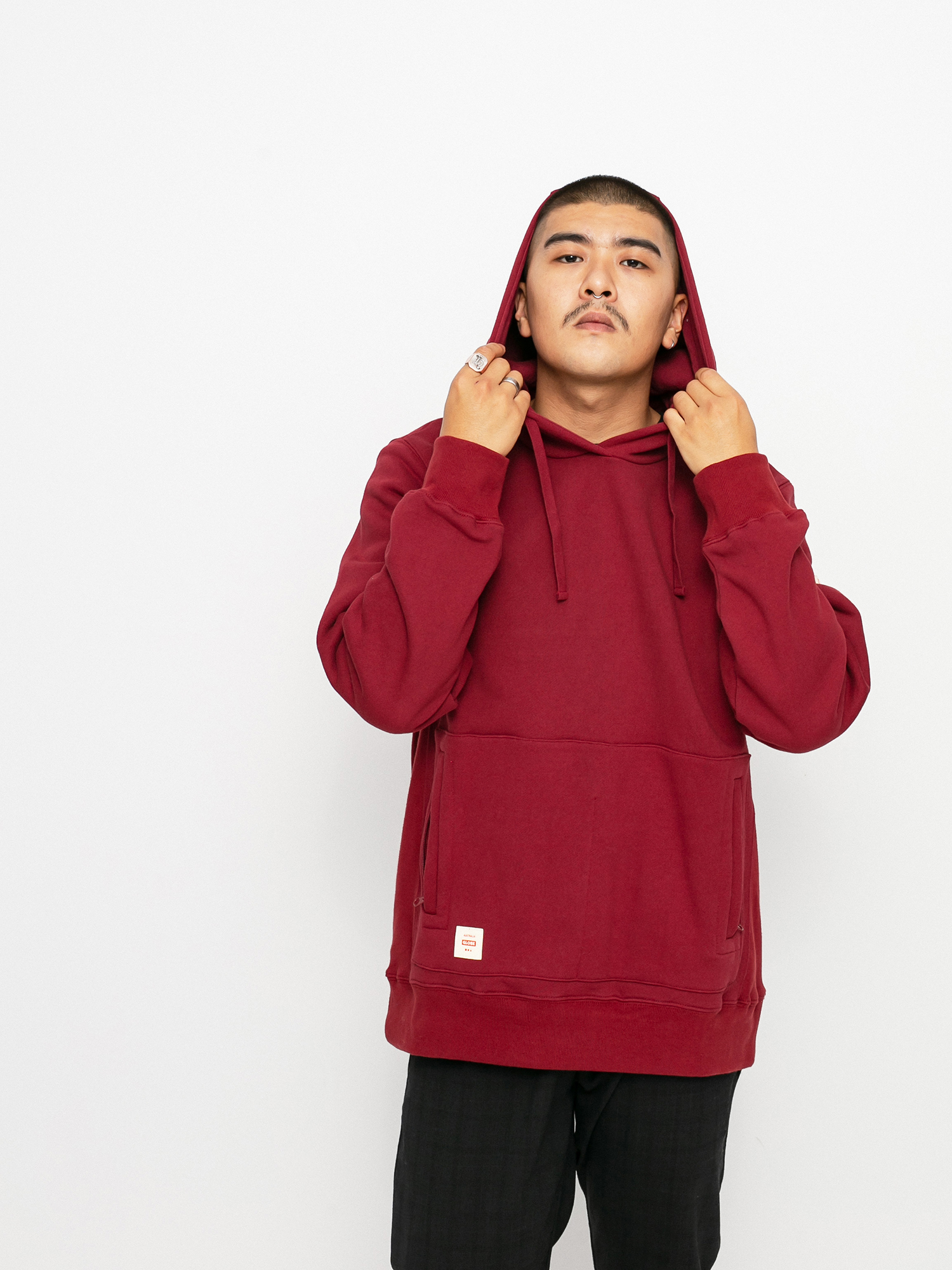 Mikina s kapucňou Globe Burly HD (rhubarb)