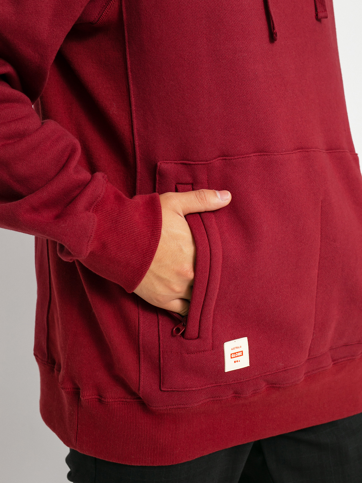 Mikina s kapucňou Globe Burly HD (rhubarb)