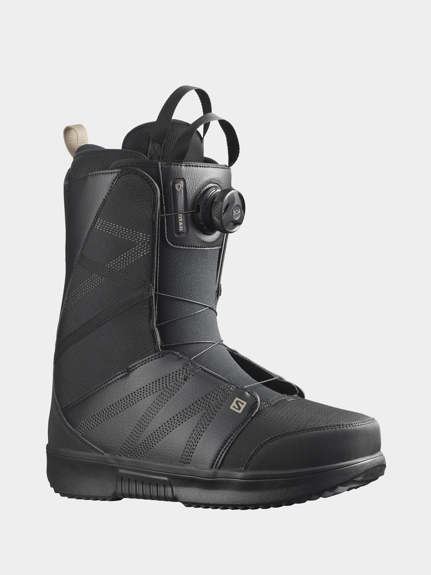 Pánske Obuv na snowboard Salomon Titan Boa (bk/bk/roasted c)