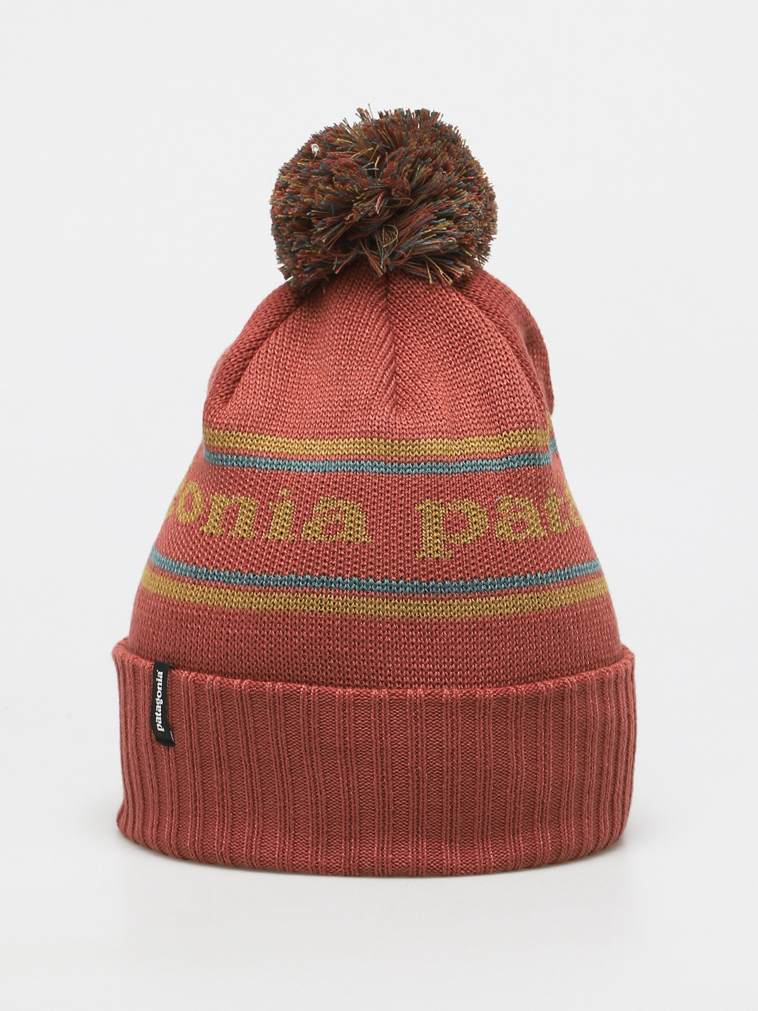 Čiapka Patagonia Powder Town (park stripe knit/spanish red)