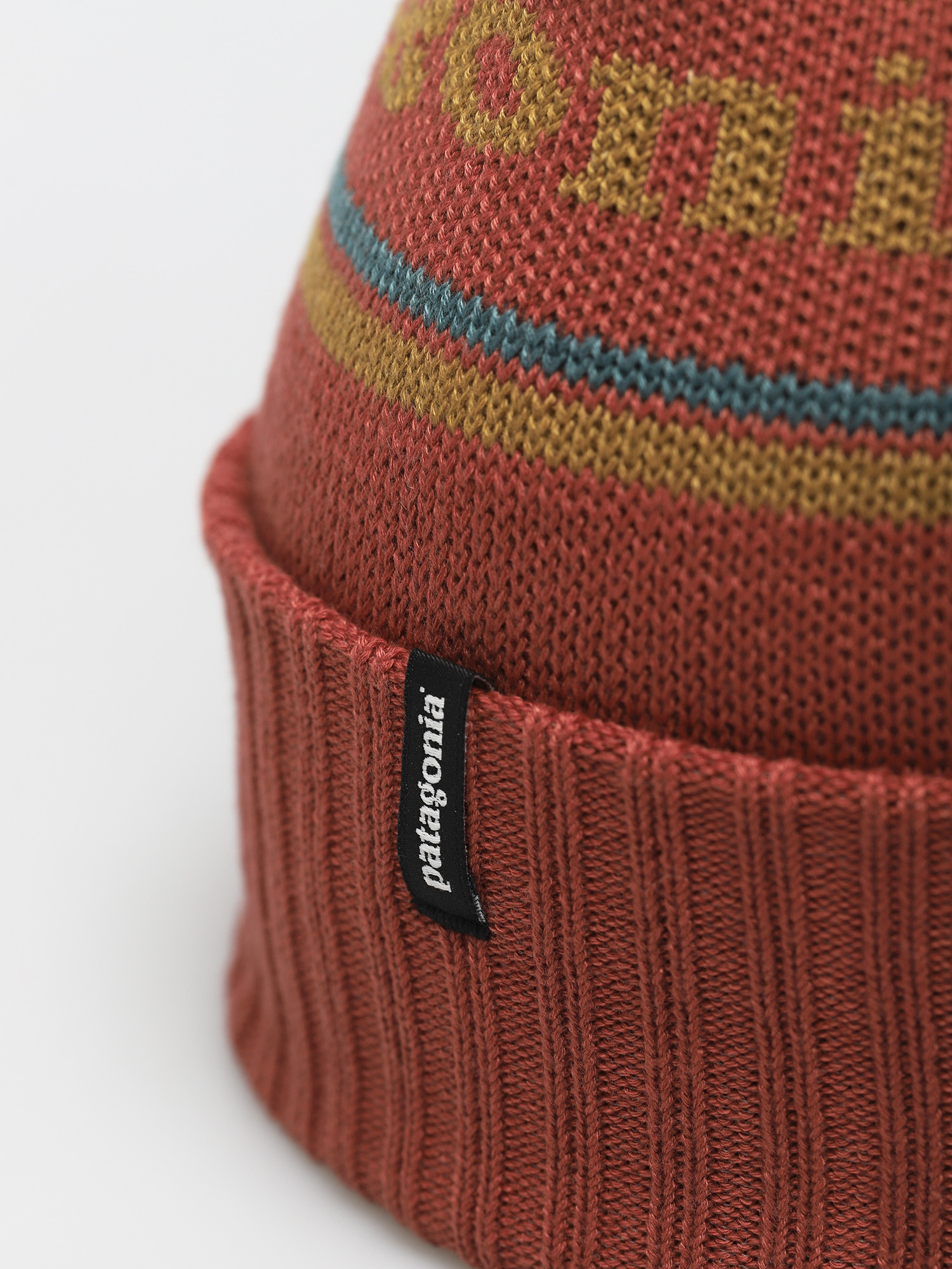 Čiapka Patagonia Powder Town (park stripe knit/spanish red)
