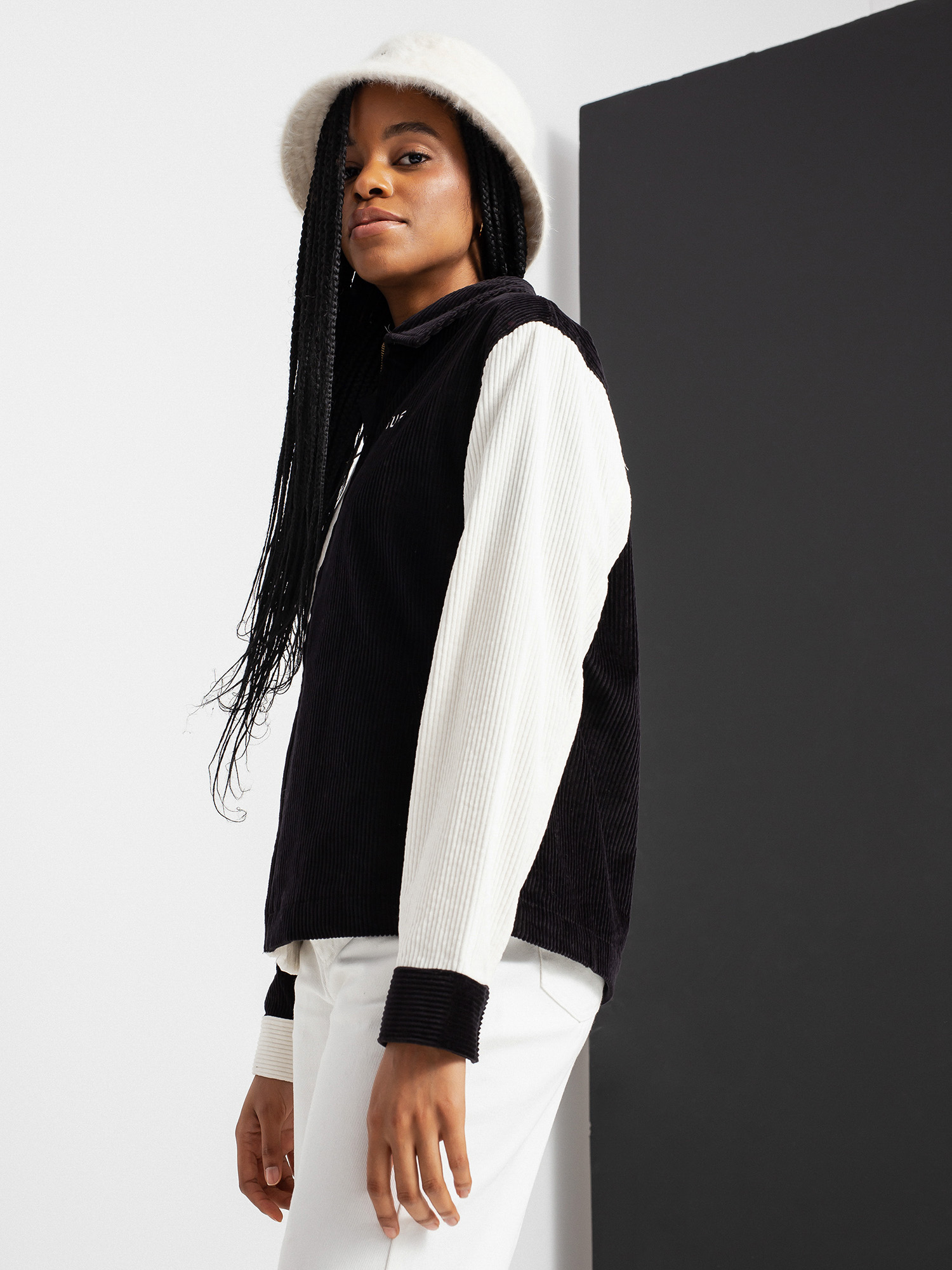 Bunda HUF Vandenberg Corduroy Wmn (black)