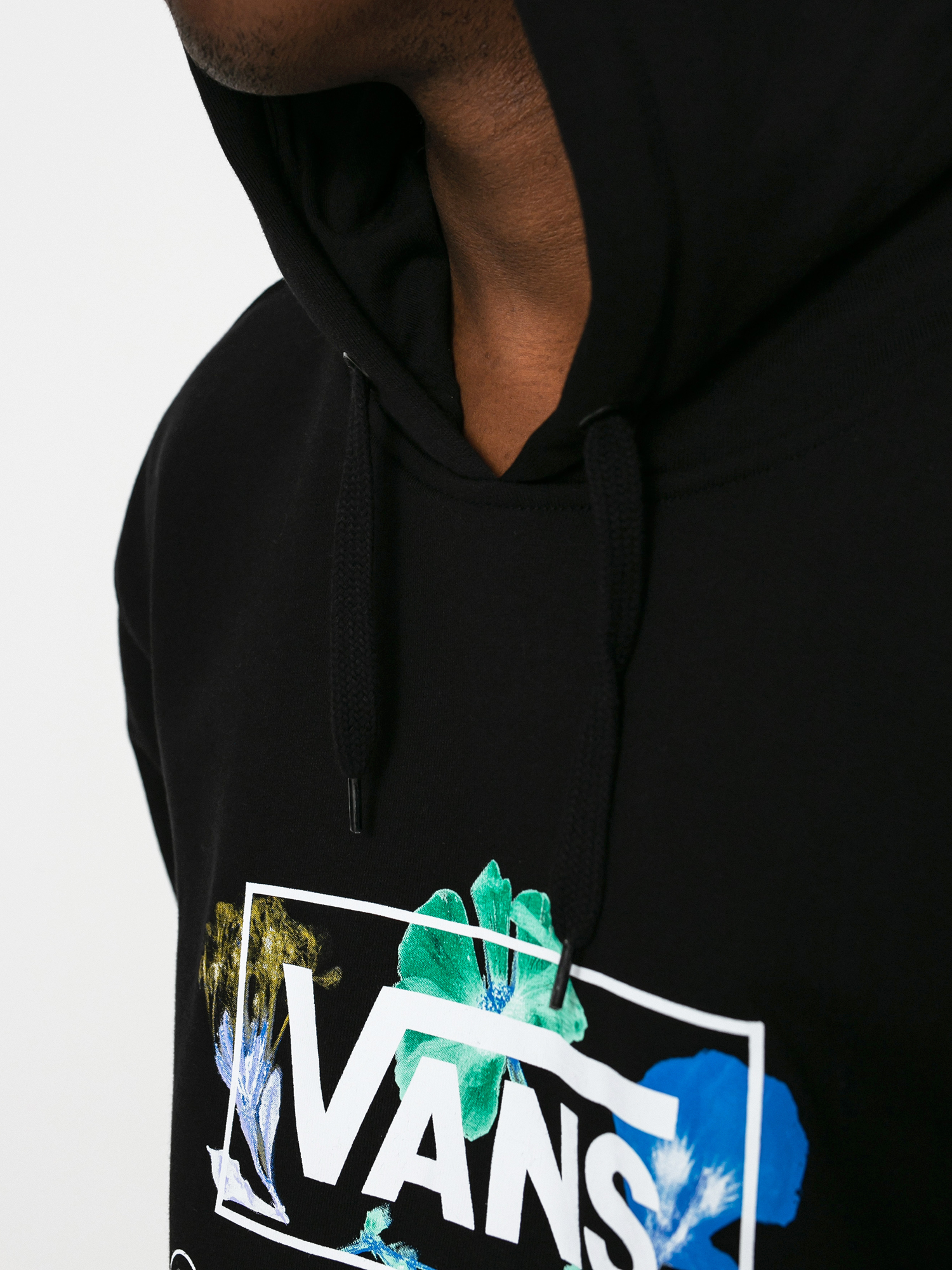 Mikina s kapucňou Vans Pressed Floral HD (black)