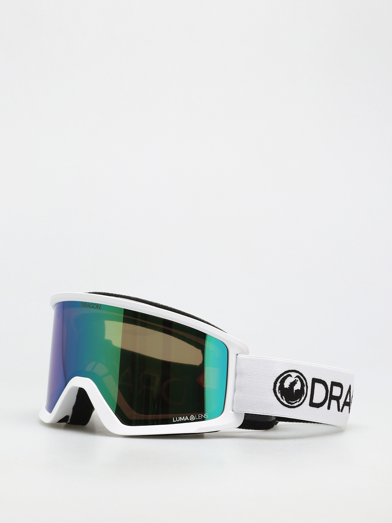 Snowboardovu00e9 okuliare Dragon DX3 OTG (white/lumalens green ion)