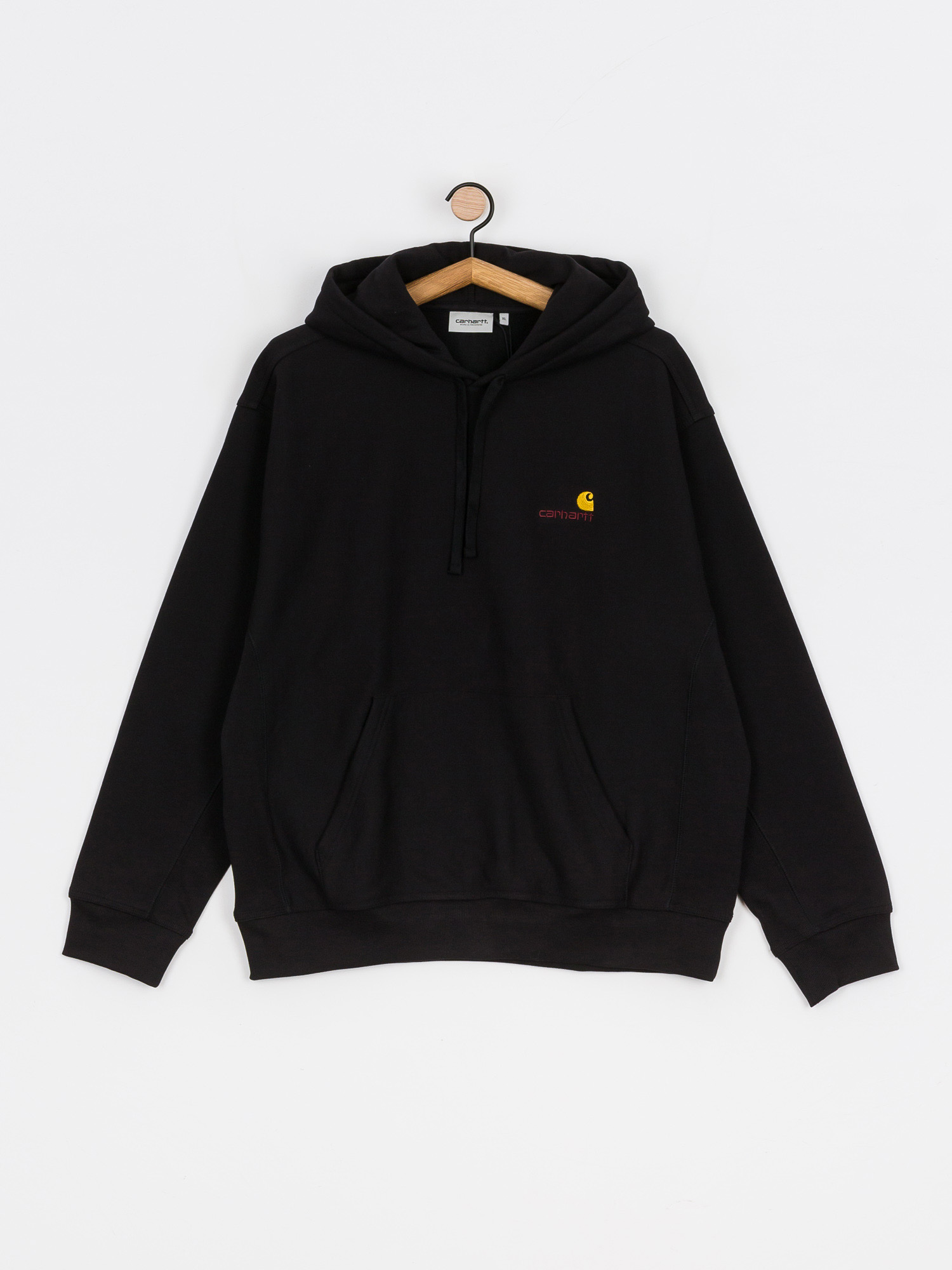Mikina s kapucňou Carhartt WIP American Script HD (black)