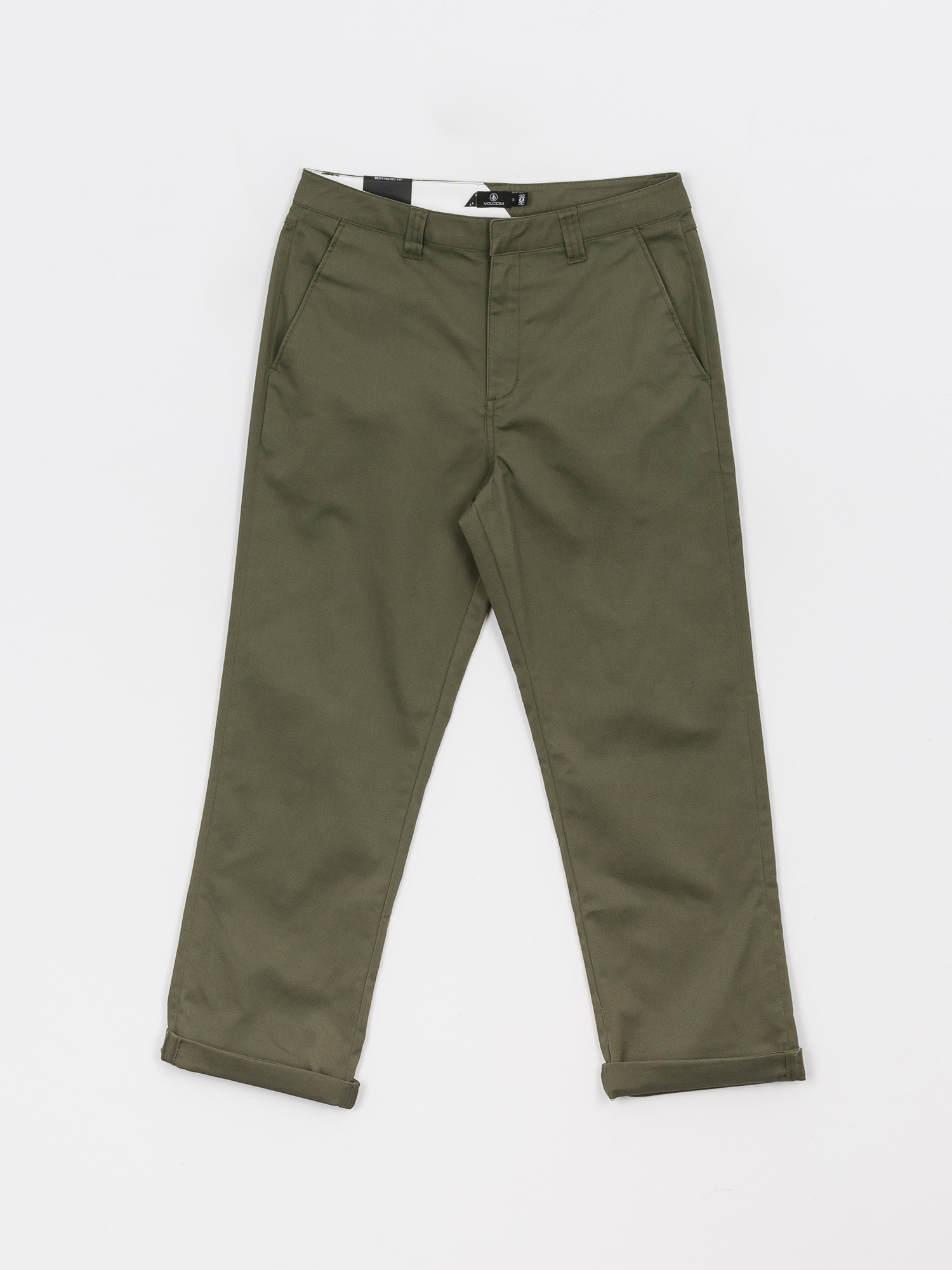 Nohavice Volcom Frochickie Boyfriend Wmn (army green combo)