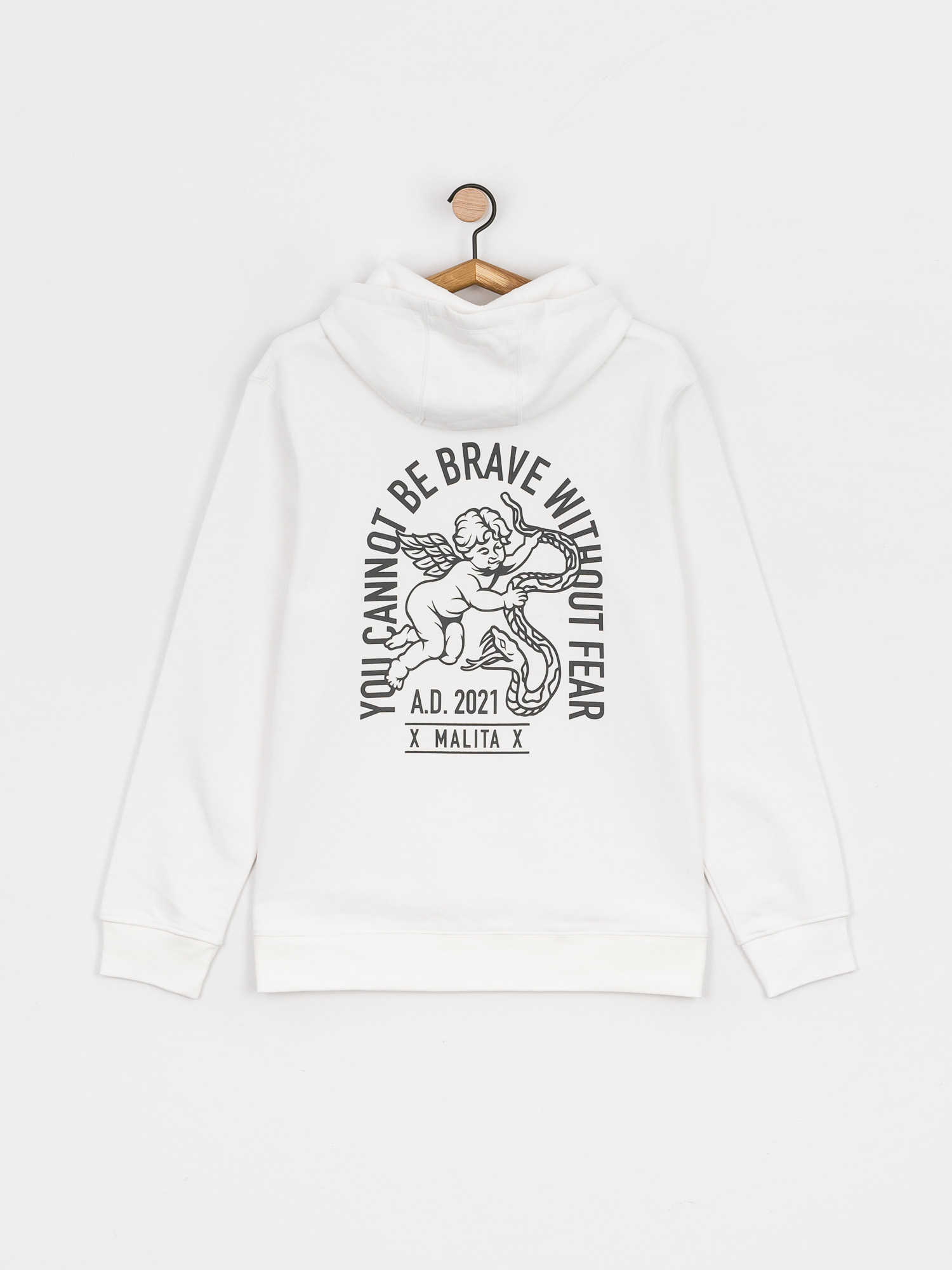 Mikina s kapucňou Malita Angel HD (white)