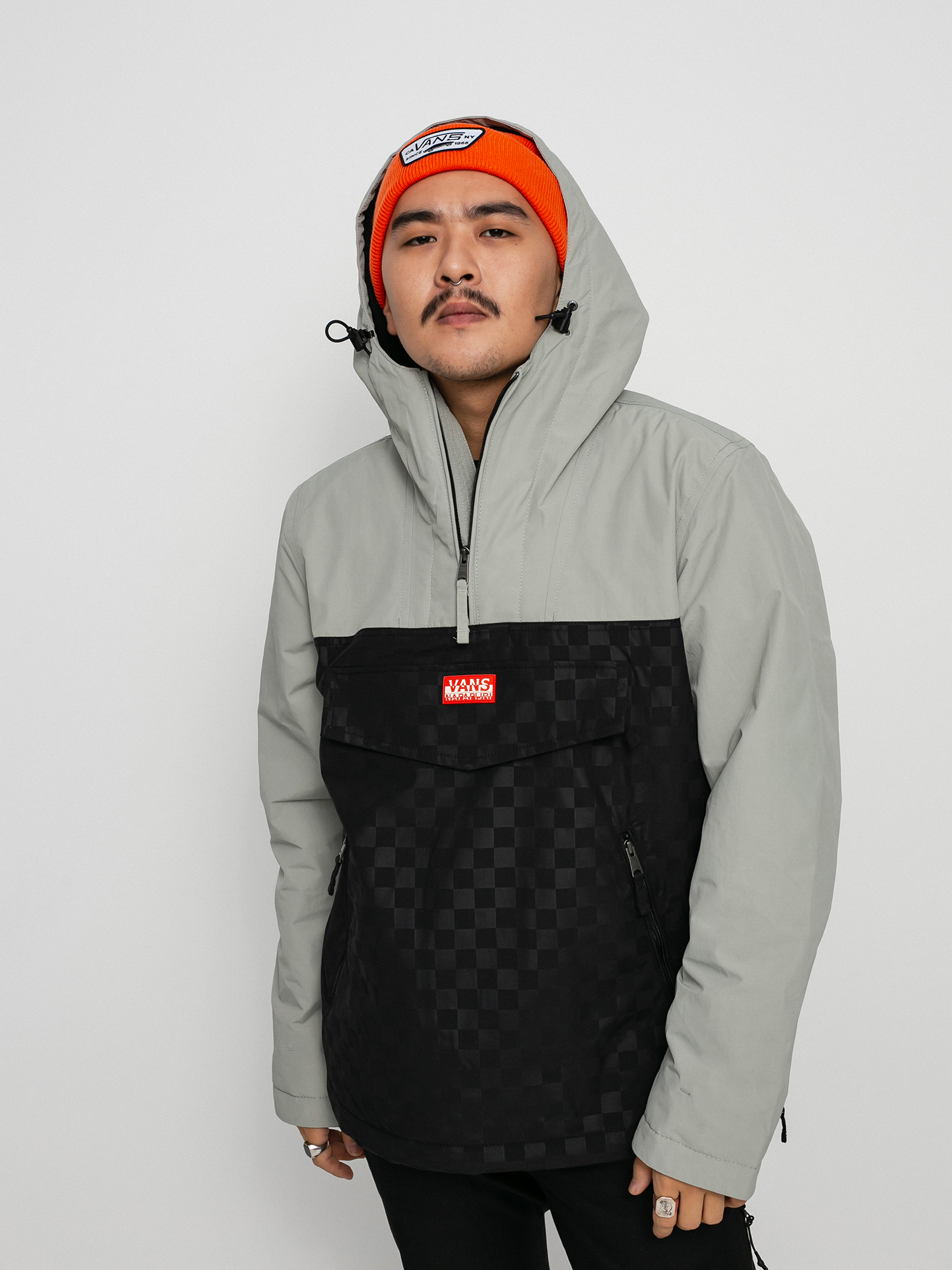 Bunda Vans X Napapijri Anorak (forest frog/black checkerboard)