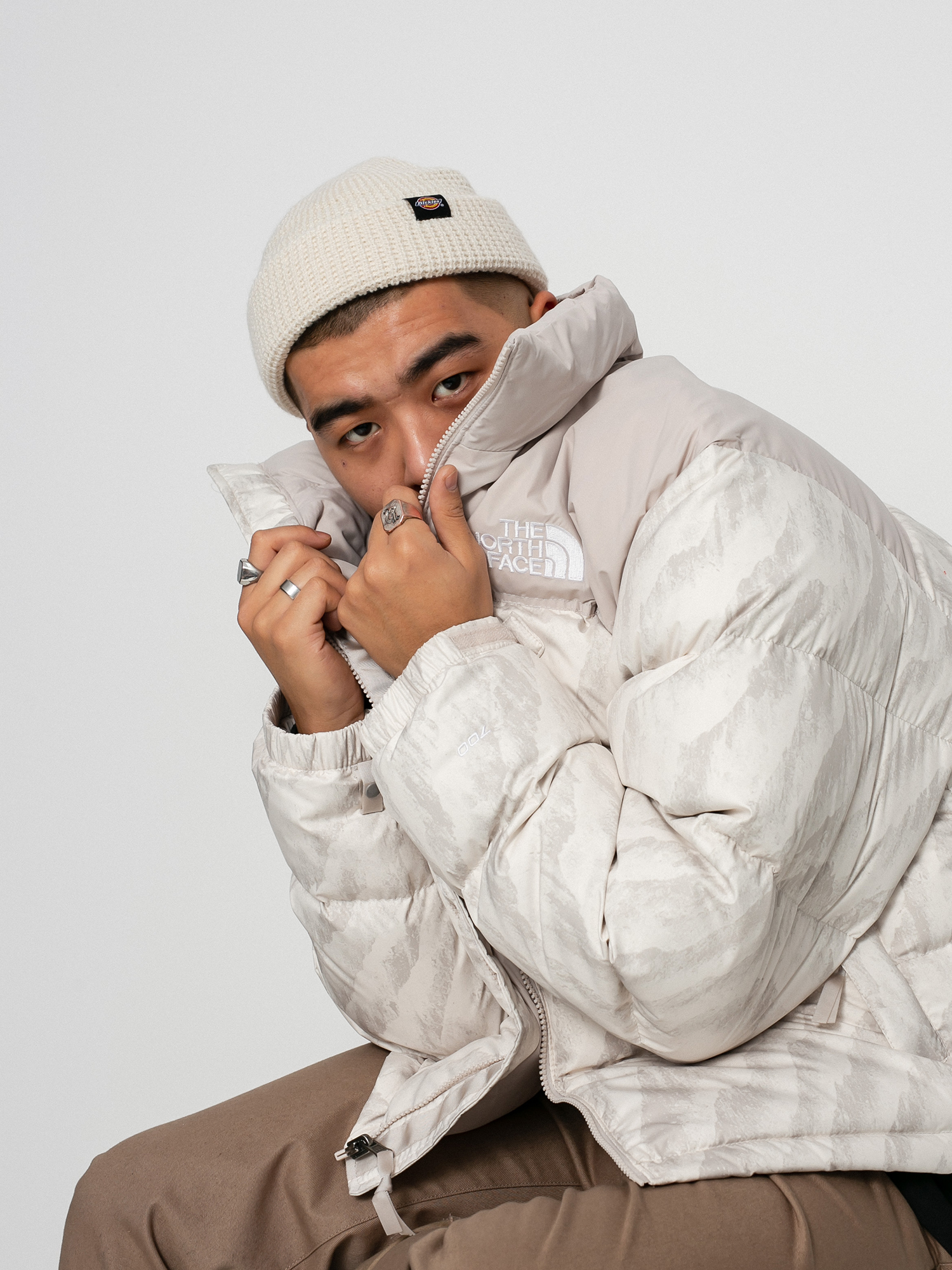 Bunda The North Face 1996 Retro Nuptse (silver grey wooden tiger print)