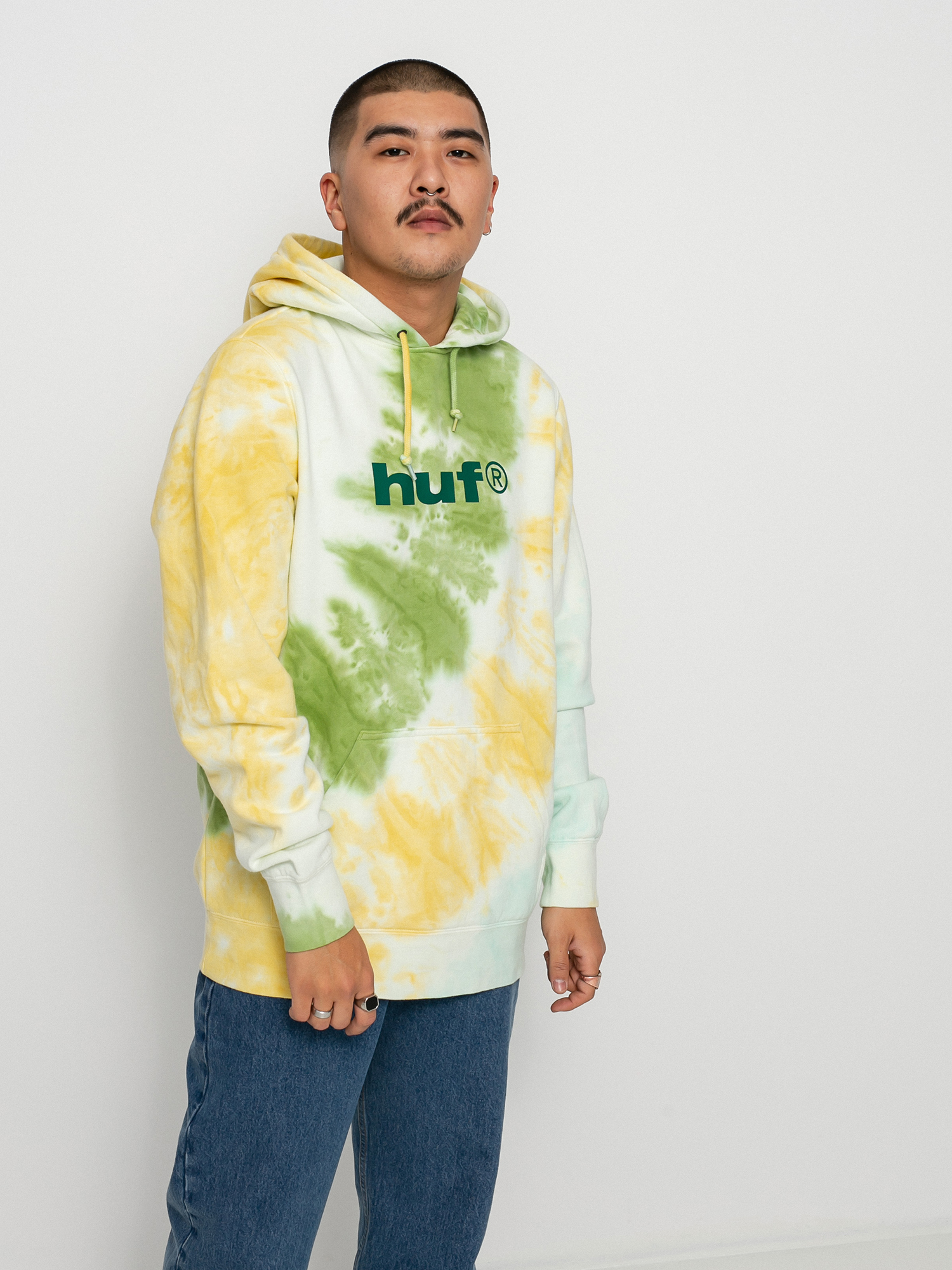 Mikina s kapucňou HUF Lo-Fi Tiedye HD (gold)