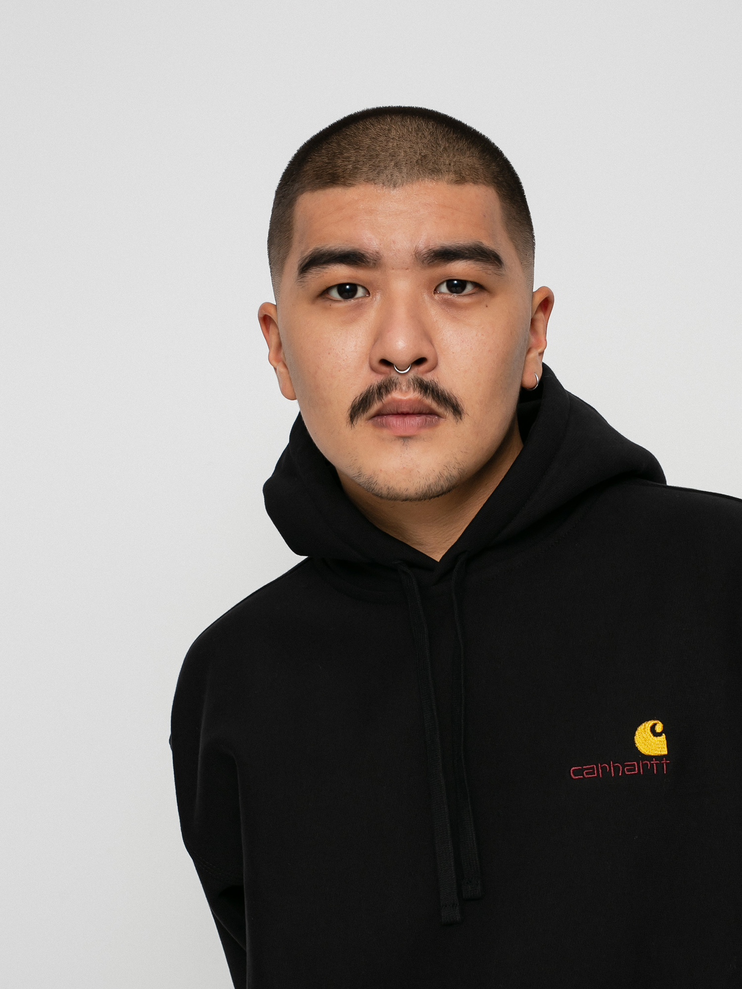Mikina s kapucňou Carhartt WIP American Script HD (black)
