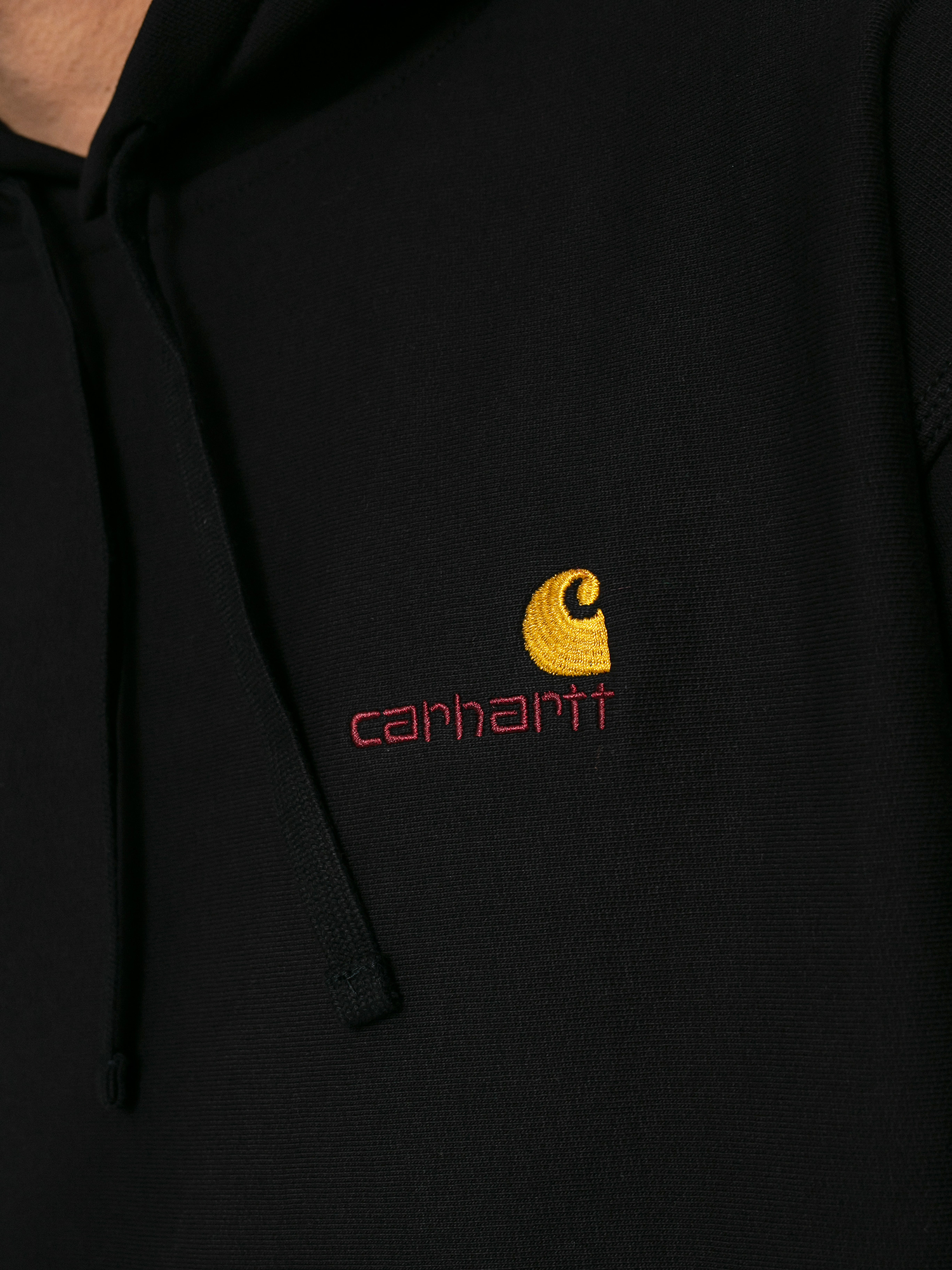 Mikina s kapucňou Carhartt WIP American Script HD (black)