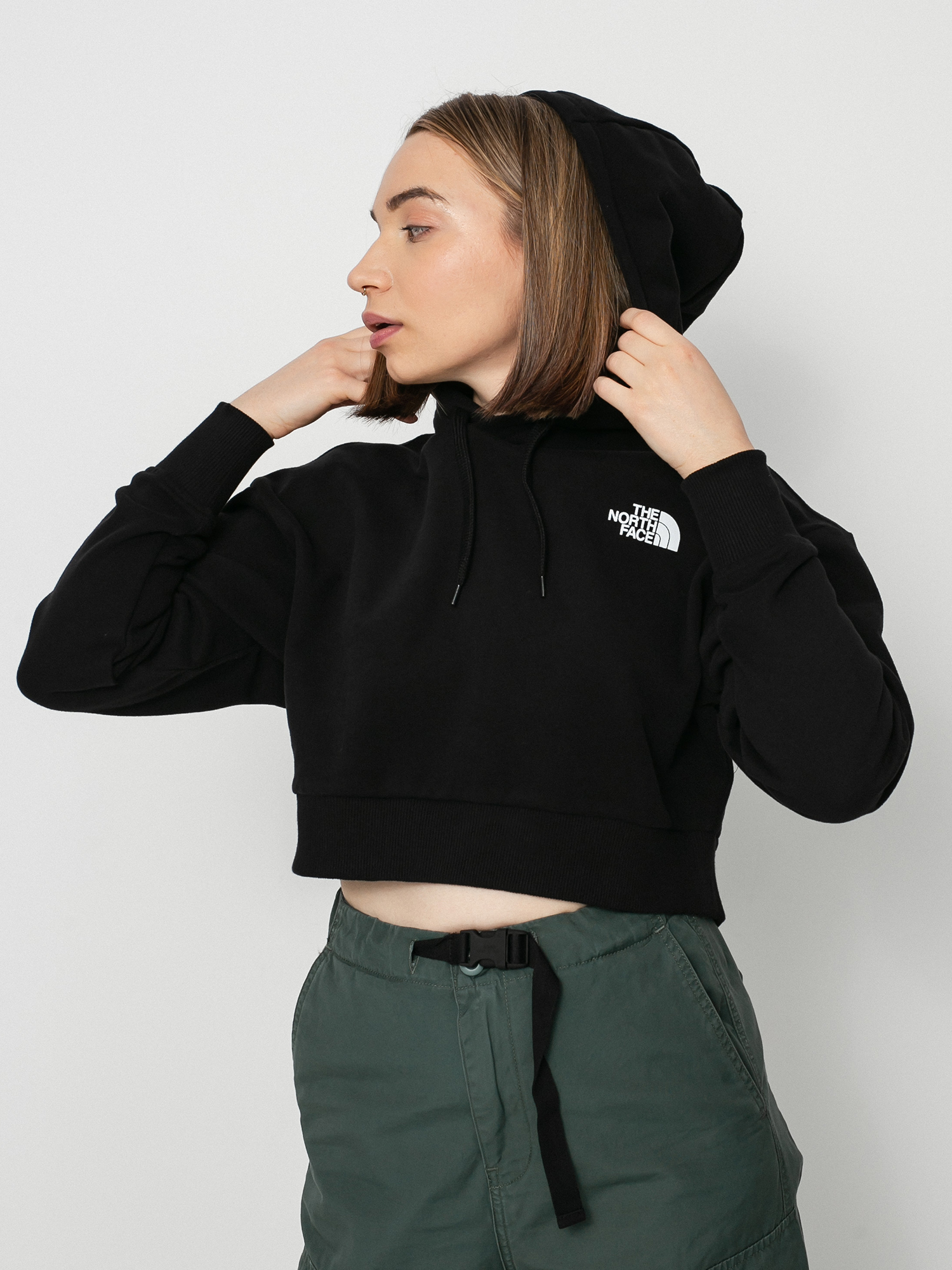 Mikina s kapucňou The North Face Trend Crop HD Wmn (tnf black)