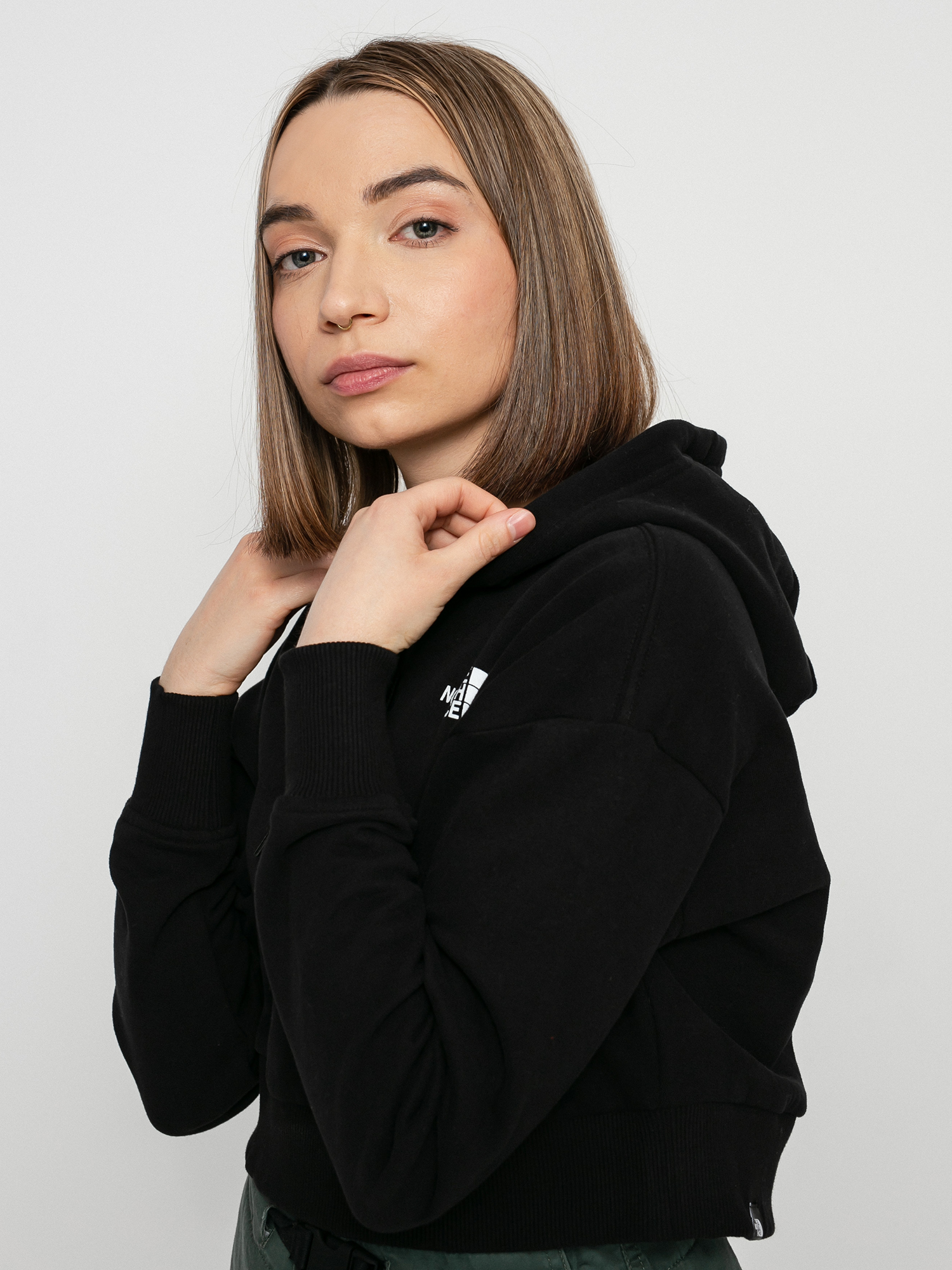 Mikina s kapucňou The North Face Trend Crop HD Wmn (tnf black)