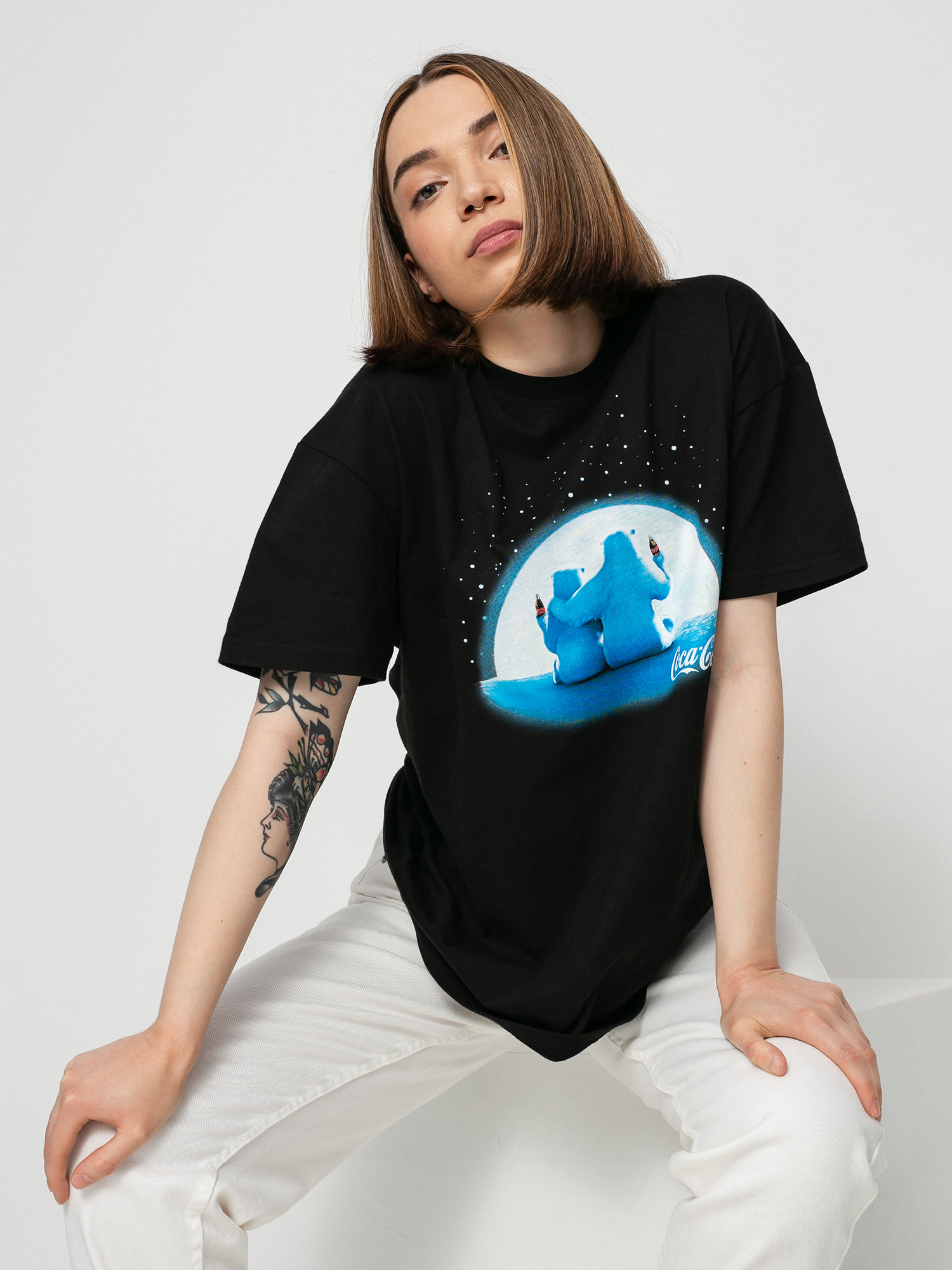 Tričko Local Heroes Coca Cola Polar Bear Wmn (black)