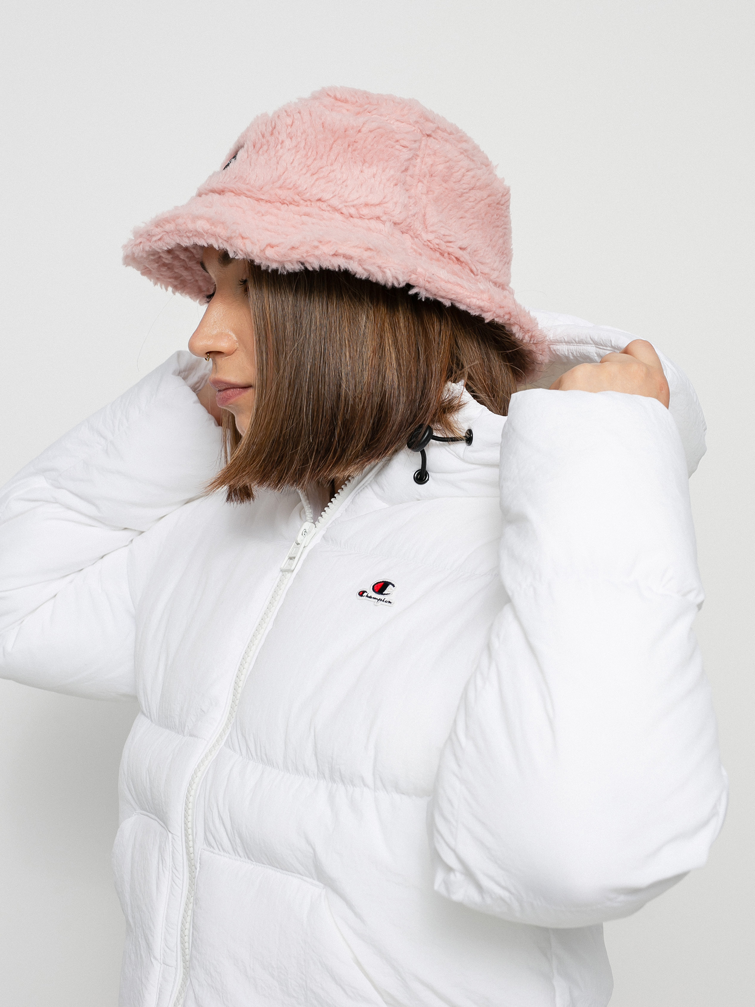 Bunda Champion Hooded Jacket 114577 Wmn (wht)