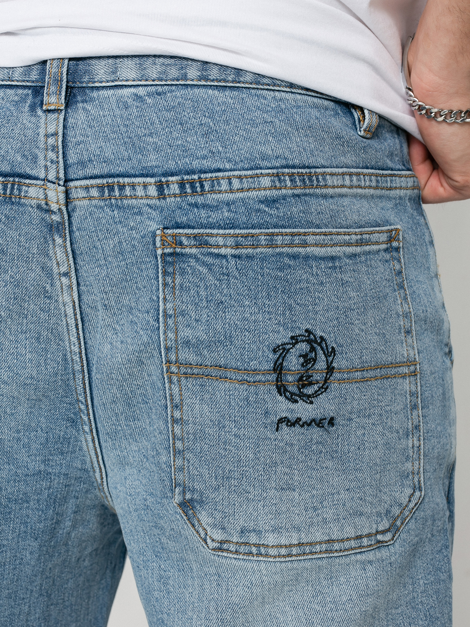 Nohavice Former Distend Baggy (washed blue)