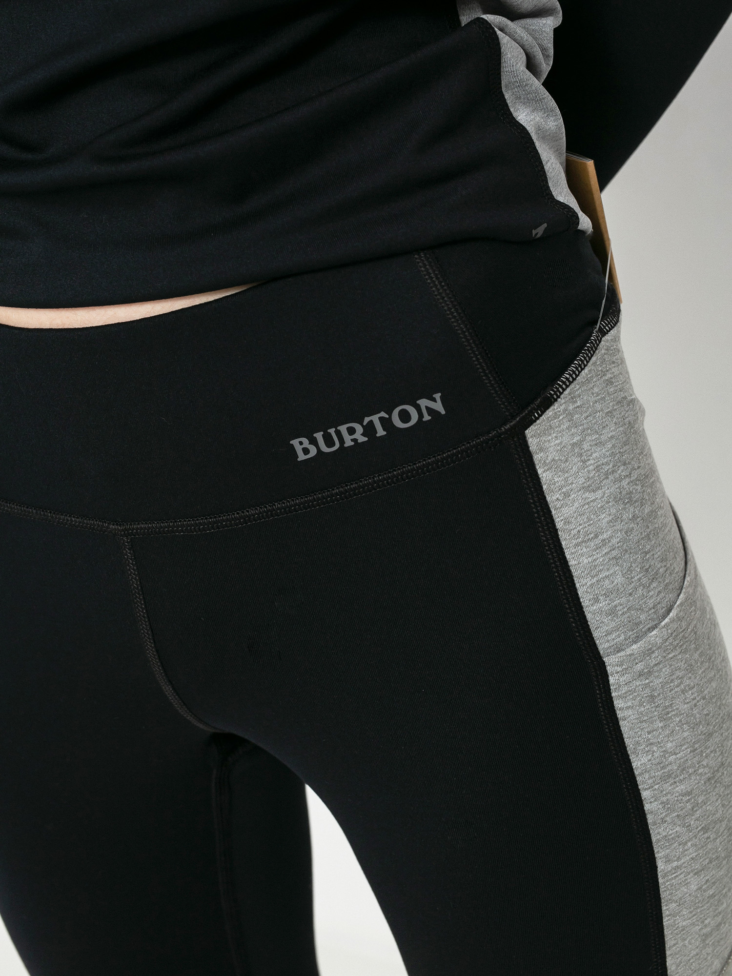 Dámske Termolegíny Burton Midweight X Base Layers (true black/gray heather)