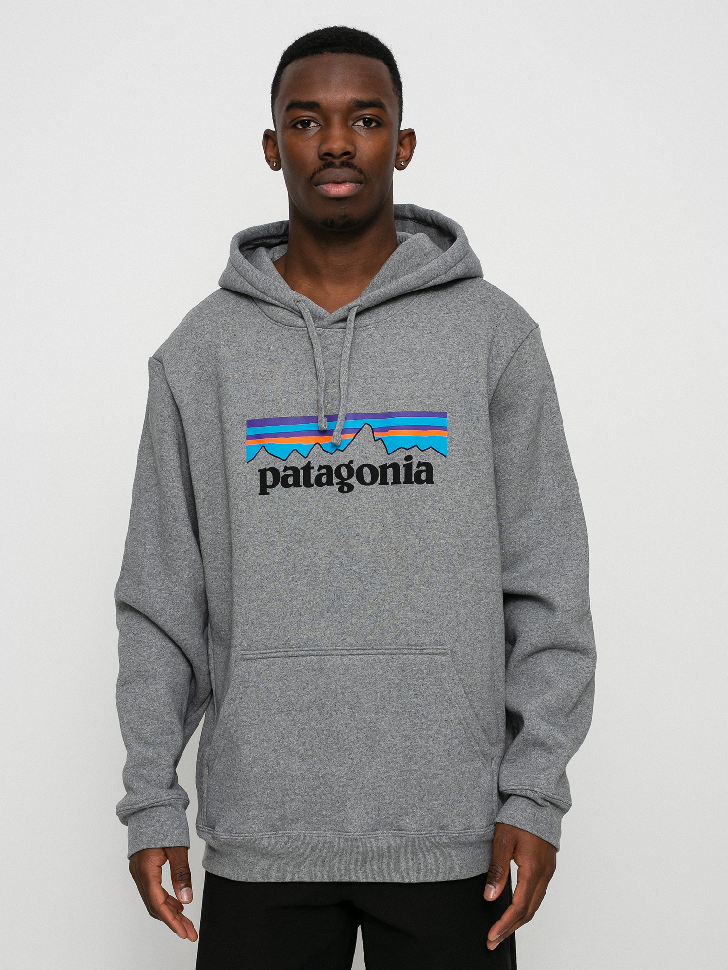 Mikina s kapucu0148ou Patagonia Logo Uprisal HD (gravel heather)