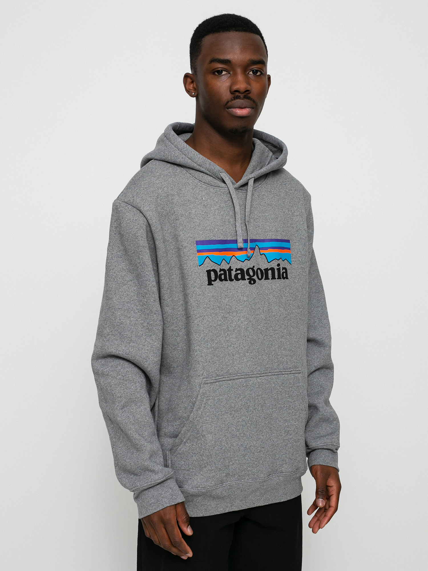 Mikina s kapucňou Patagonia Logo Uprisal HD (gravel heather)