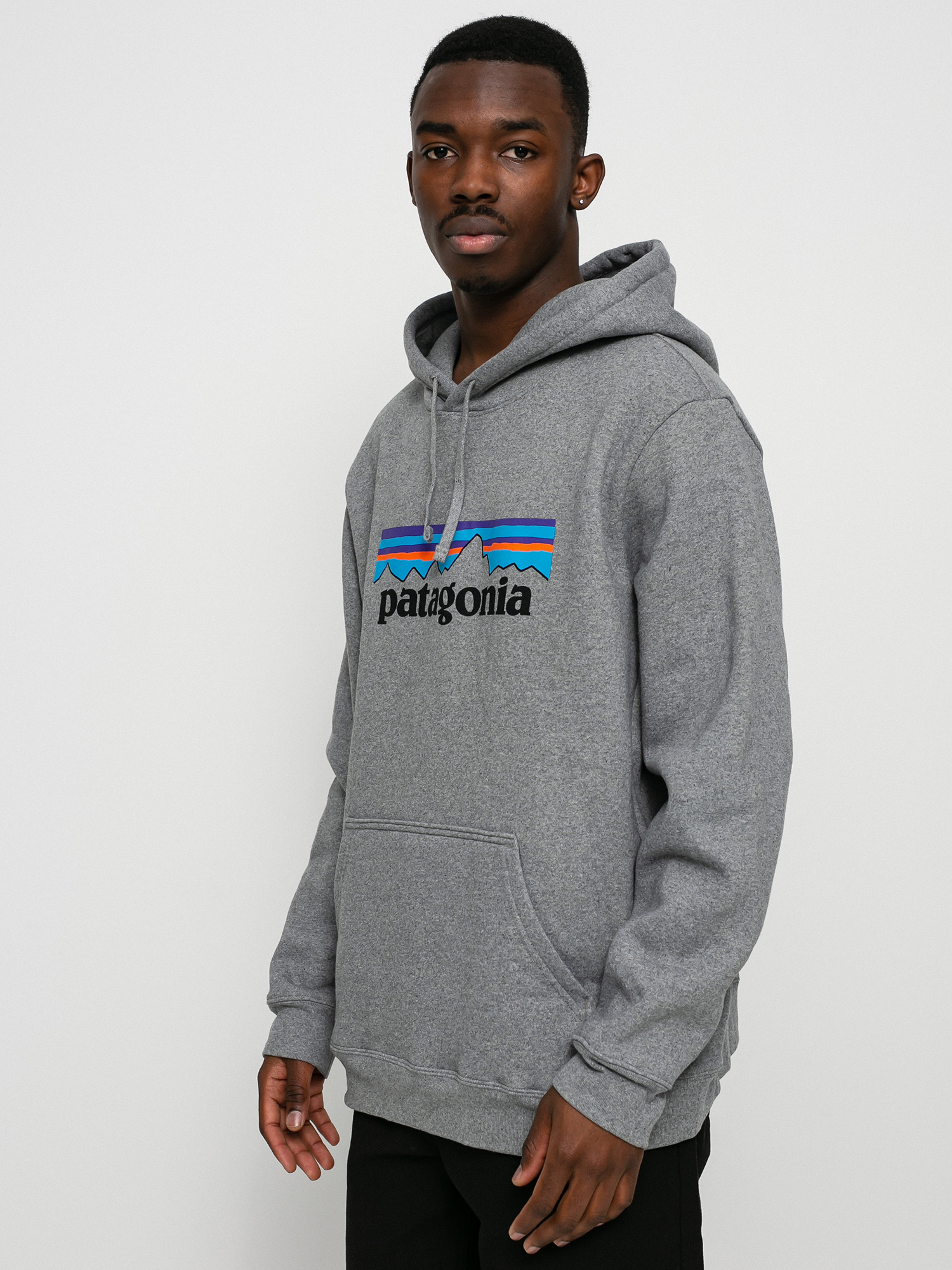 Mikina s kapucňou Patagonia Logo Uprisal HD (gravel heather)