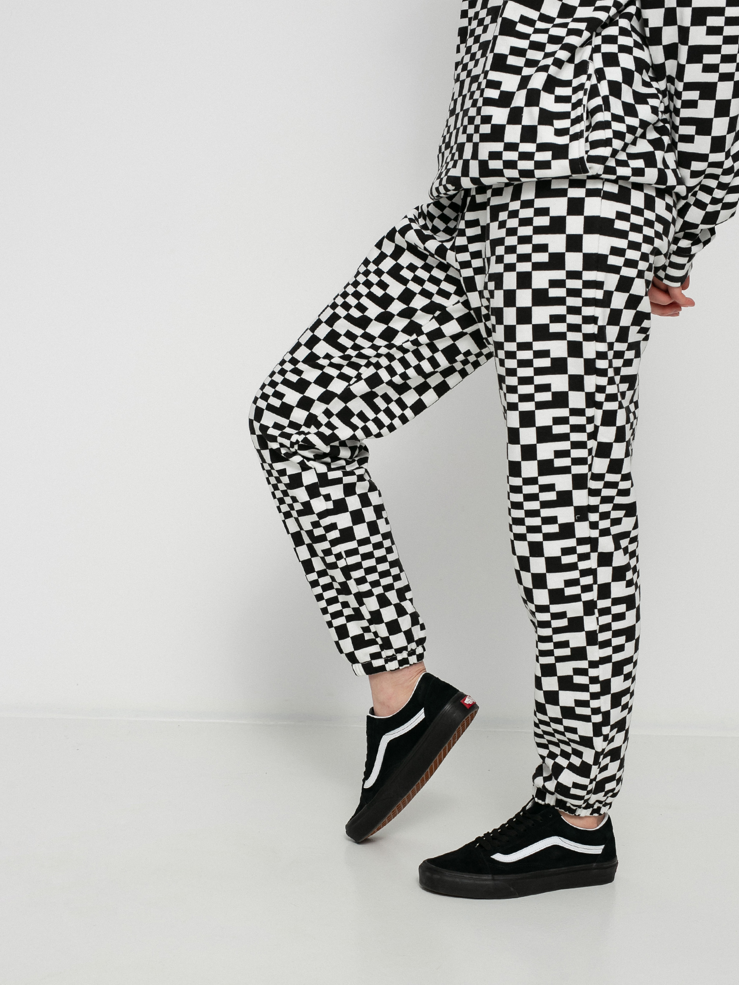 Nohavice Volcom Check U Out Wmn (black white)