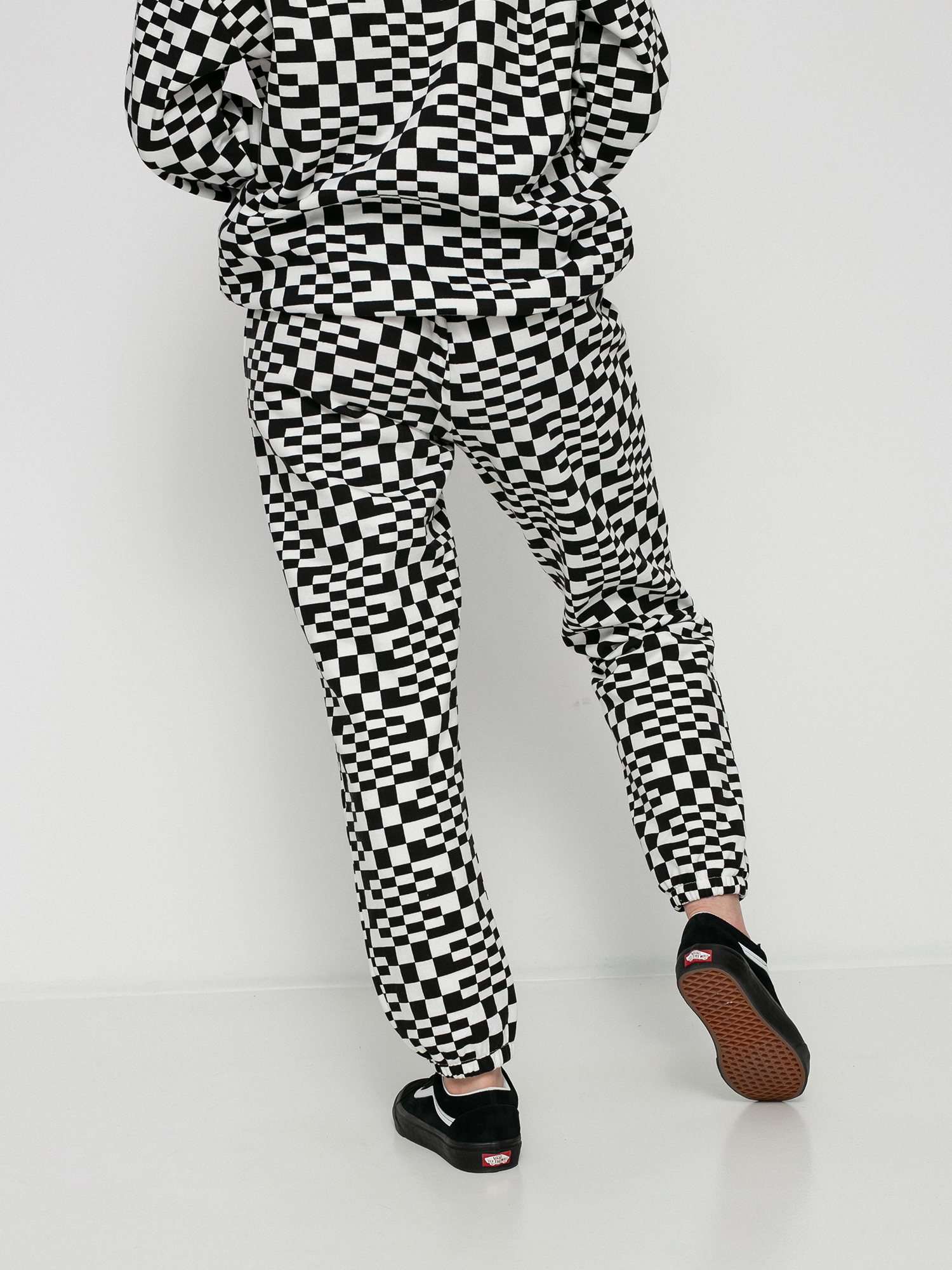 Nohavice Volcom Check U Out Wmn (black white)
