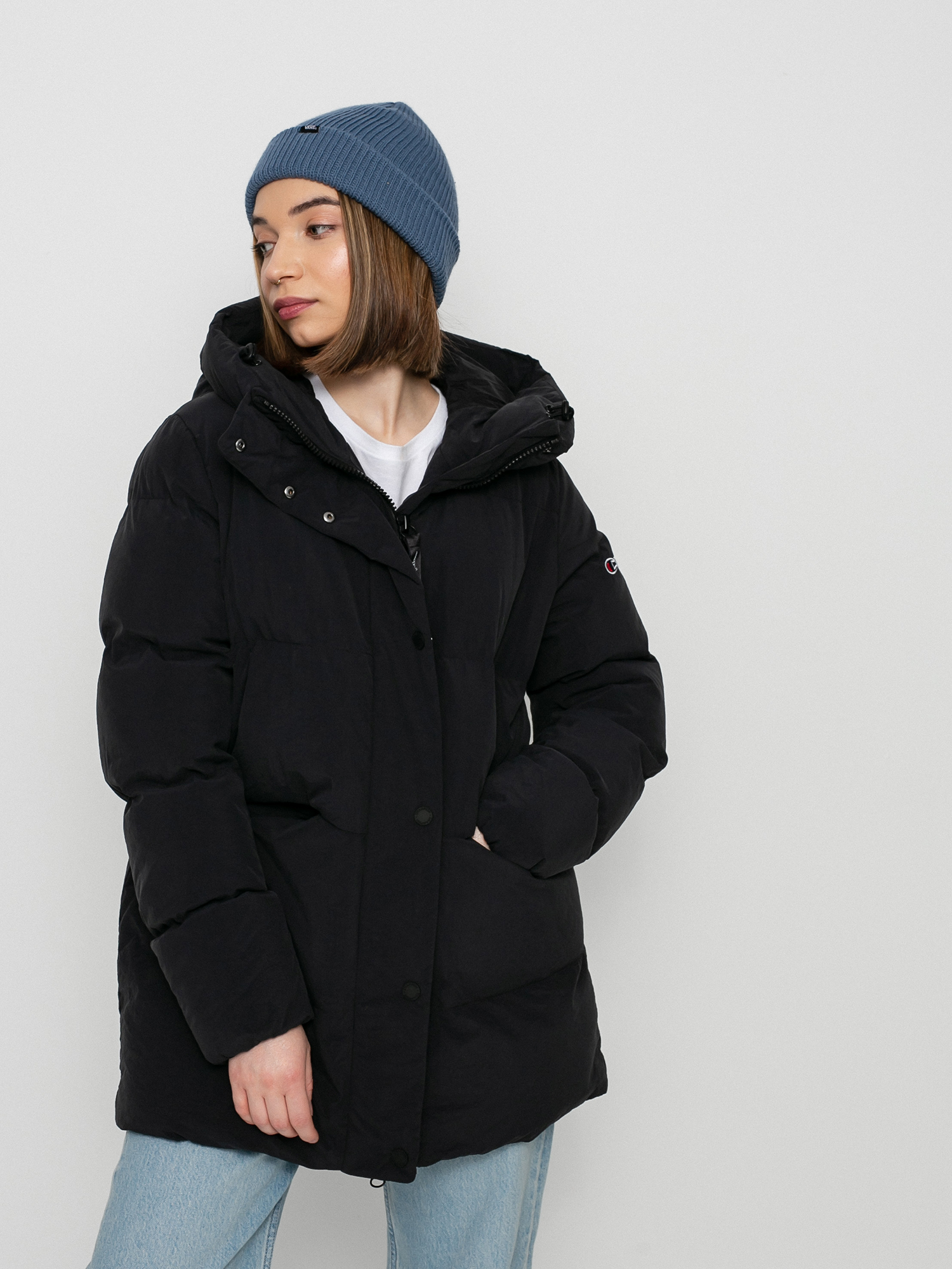 Bunda Champion Hooded Jacket 114579 Wmn (nbk)