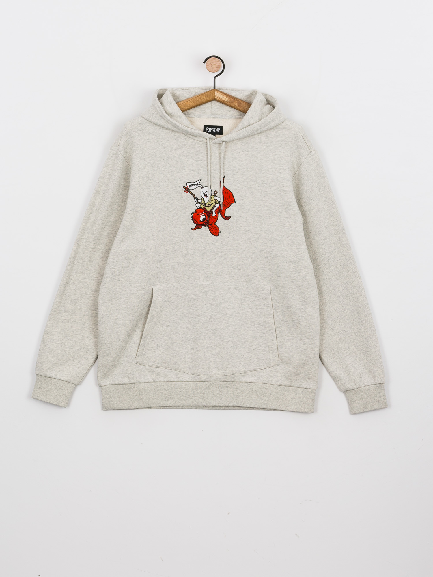 Mikina s kapucňou RipNDip Master Nermal San HD (ash heather)