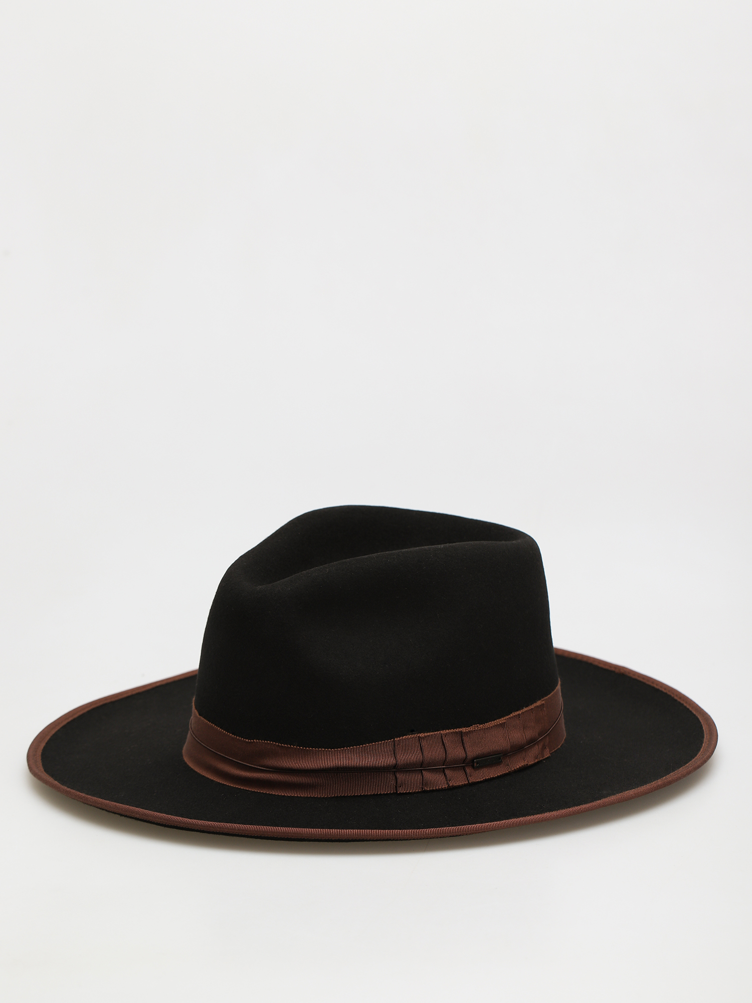 Klobúk Brixton Reno Fedora (black/brown)