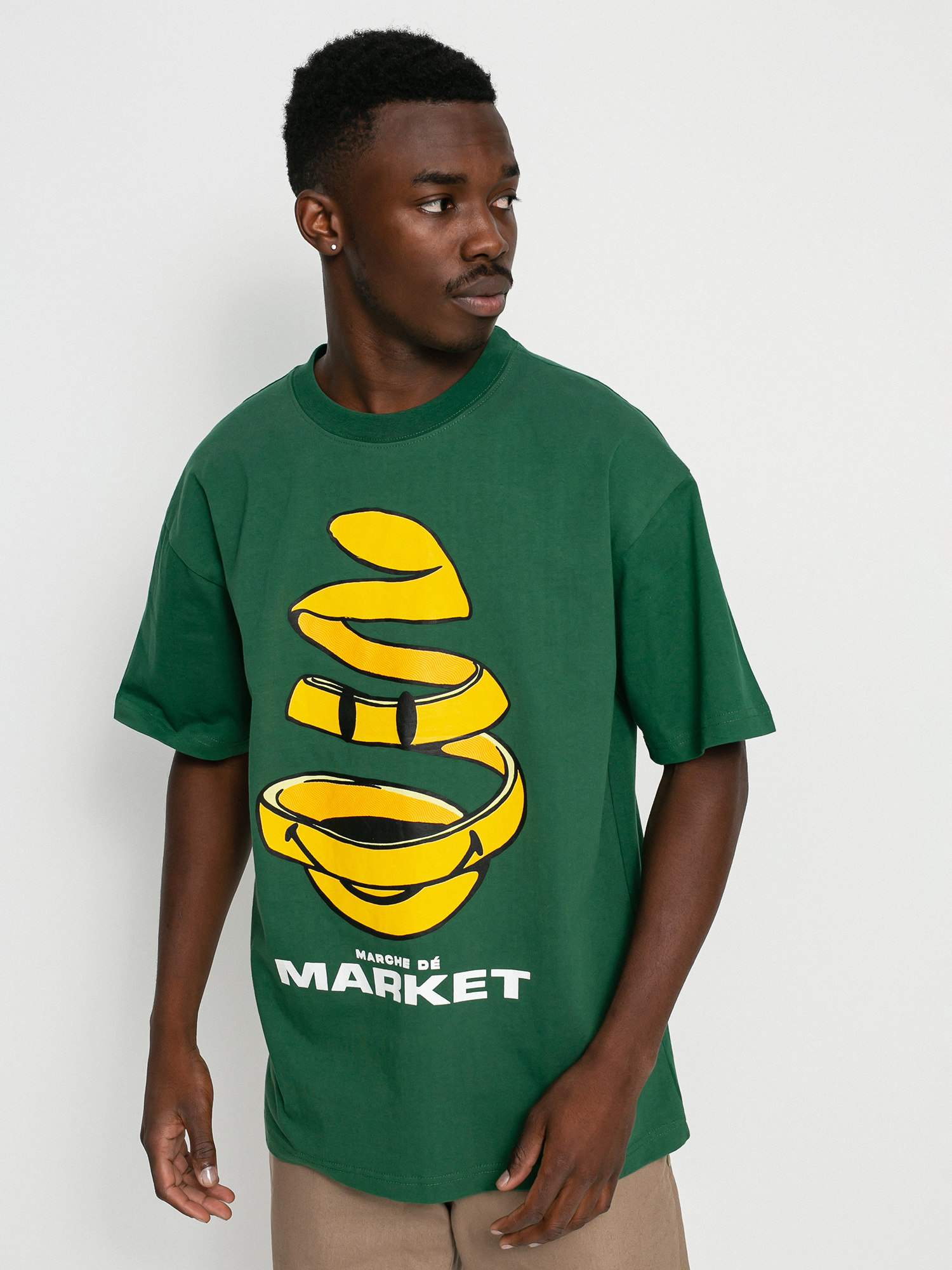 Tričko Chinatown Market Smiley Marche De Market (forest green)