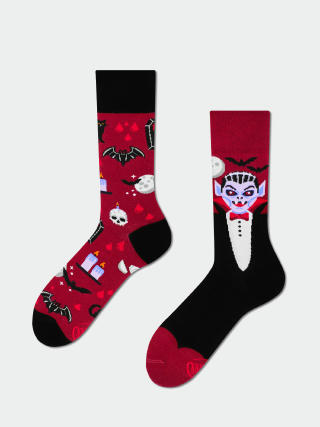 Ponožky Many Mornings Bloody Dracula (red/black)
