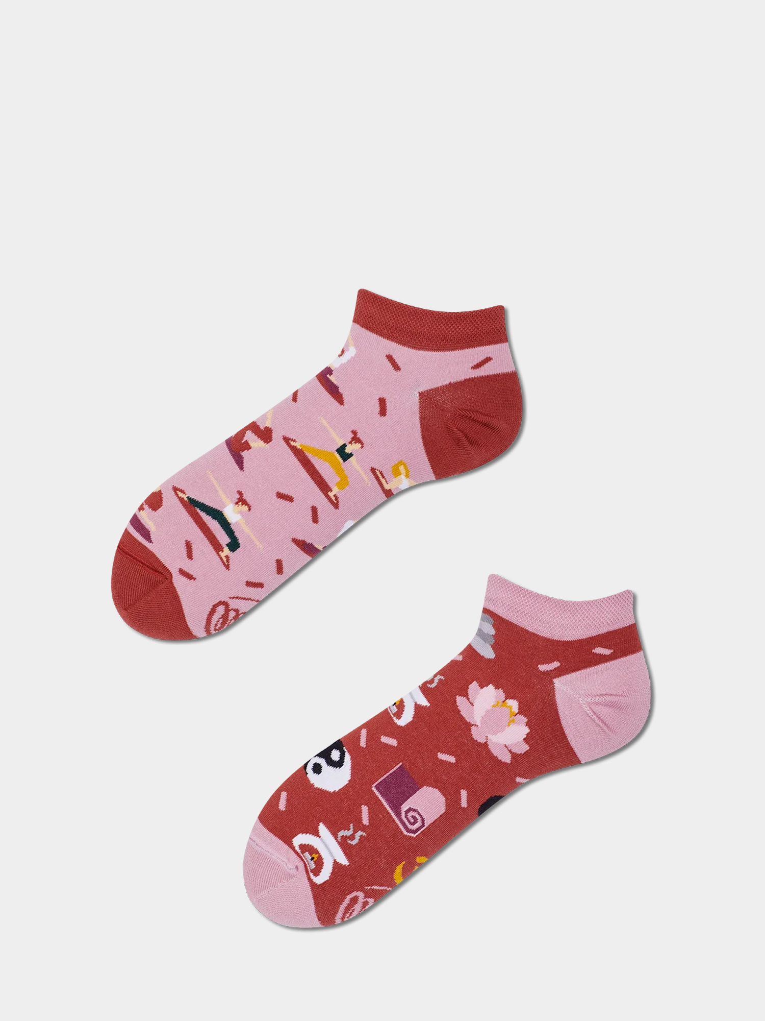 Ponožky Many Mornings Namaste Low (pink/brick)