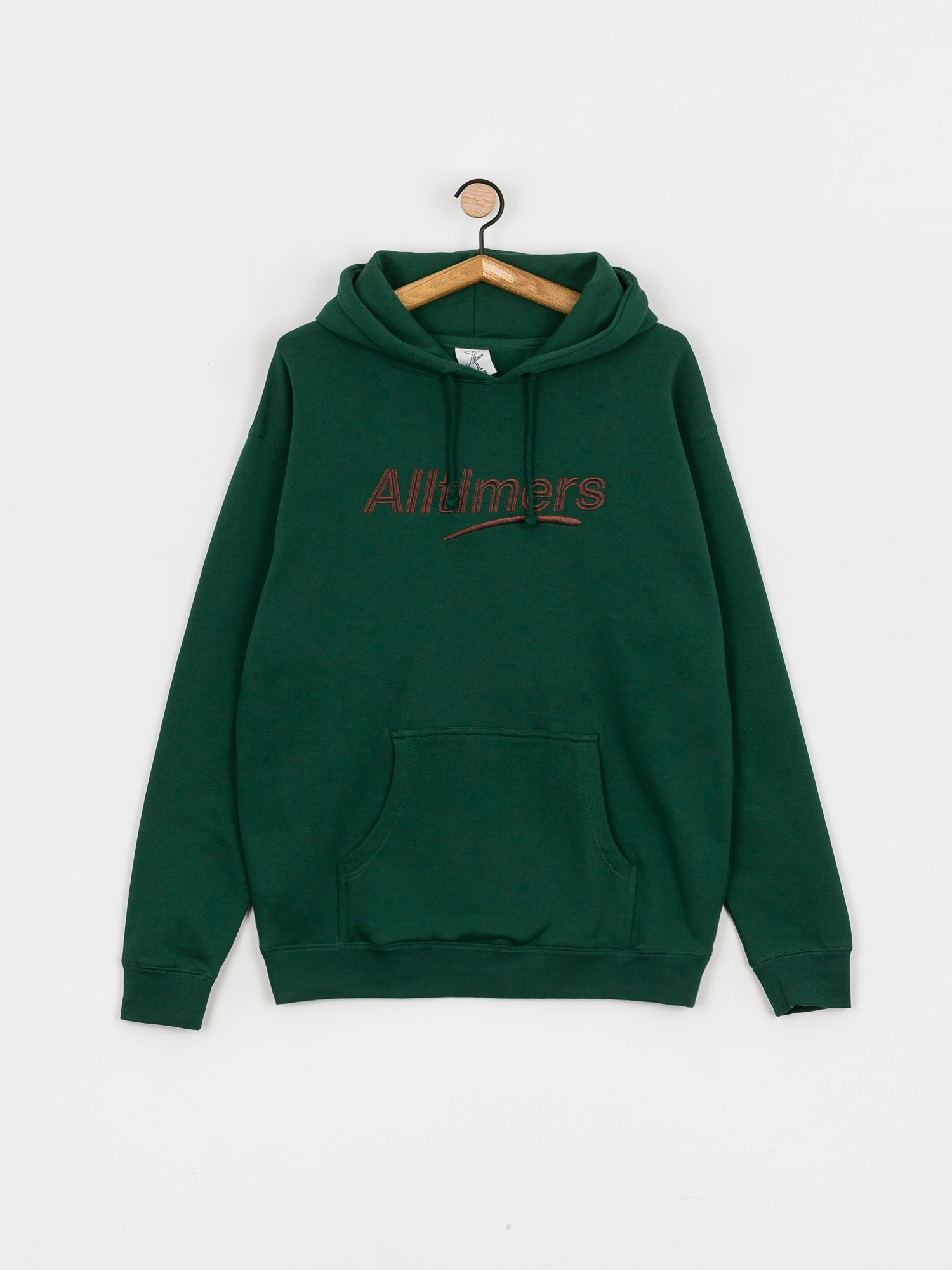 Mikina s kapucňou Alltimers Estate Embroidered HD (green/bronze)