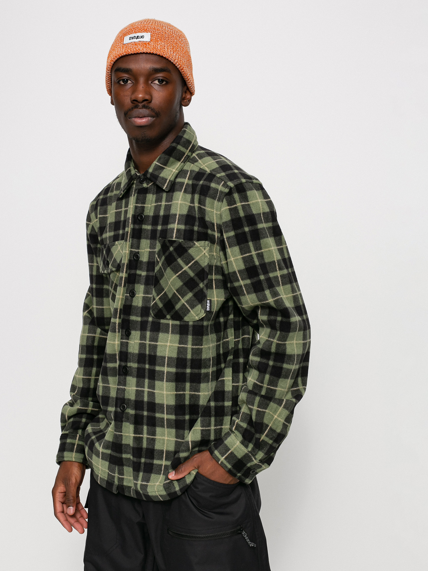 Pánska Košeľa ThirtyTwo Rest Stop Shirt (military)