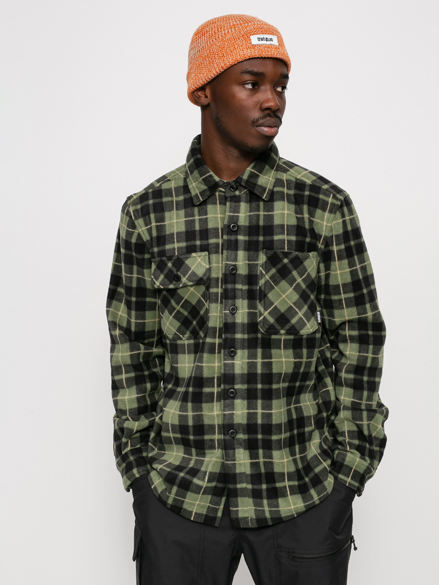 Pánska Košeľa ThirtyTwo Rest Stop Shirt (military)