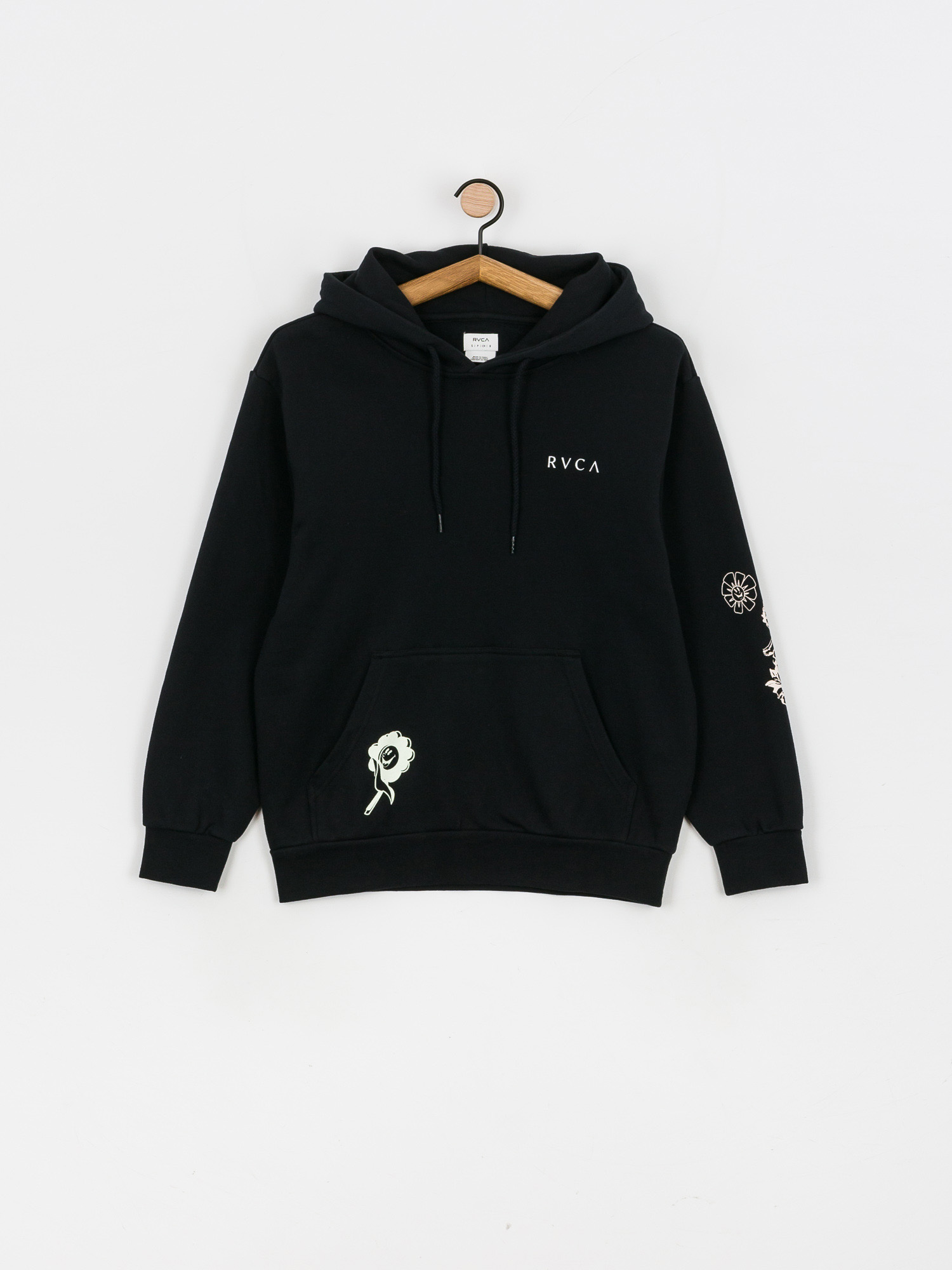 Mikina s kapucňou RVCA Mash Up HD Wmn (black)