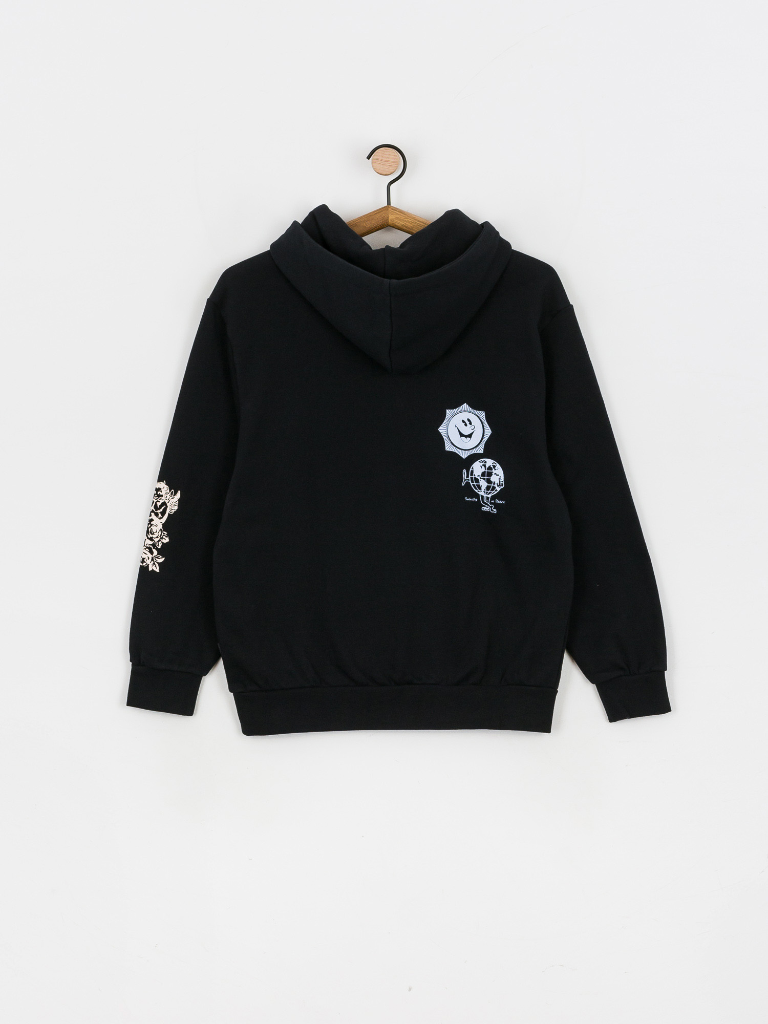 Mikina s kapucňou RVCA Mash Up HD Wmn (black)