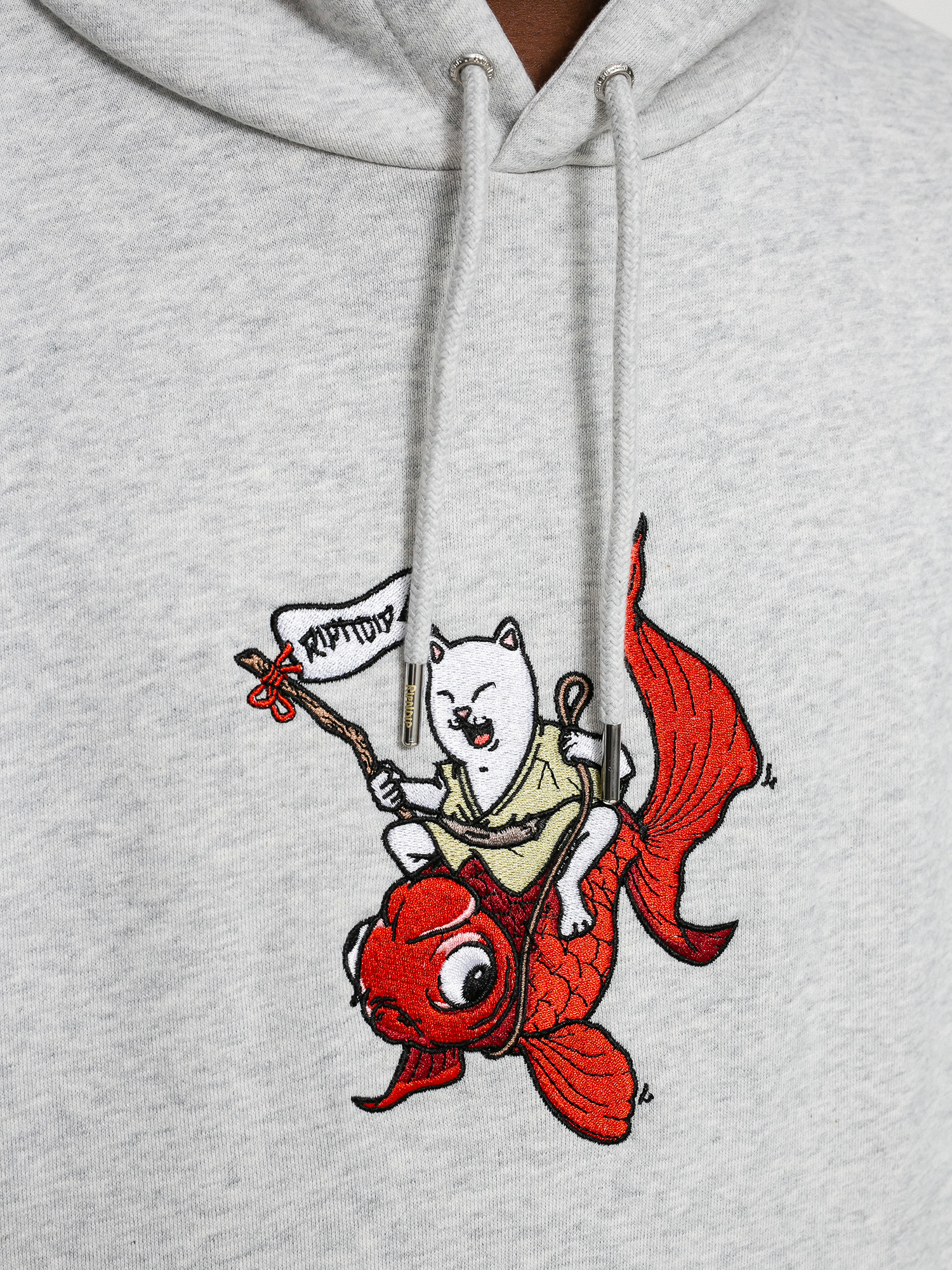 Mikina s kapucňou RipNDip Master Nermal San HD (ash heather)